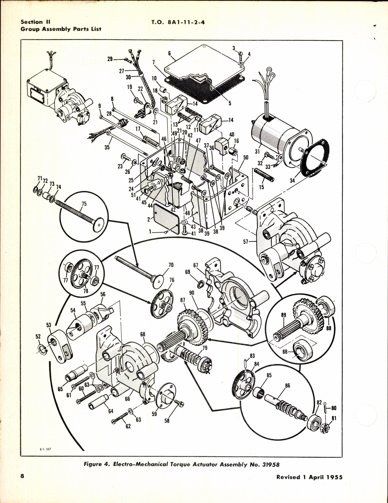 Sample page 4 from AirCorps Library document: Parts Catalog for Electro-Mechanical Torque Actuators