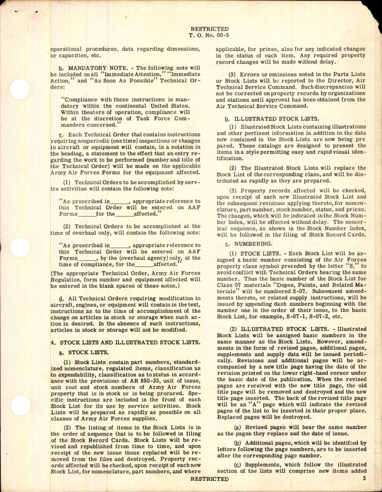Sample page 3 from AirCorps Library document: Explanation of Technical Order and Stock List System