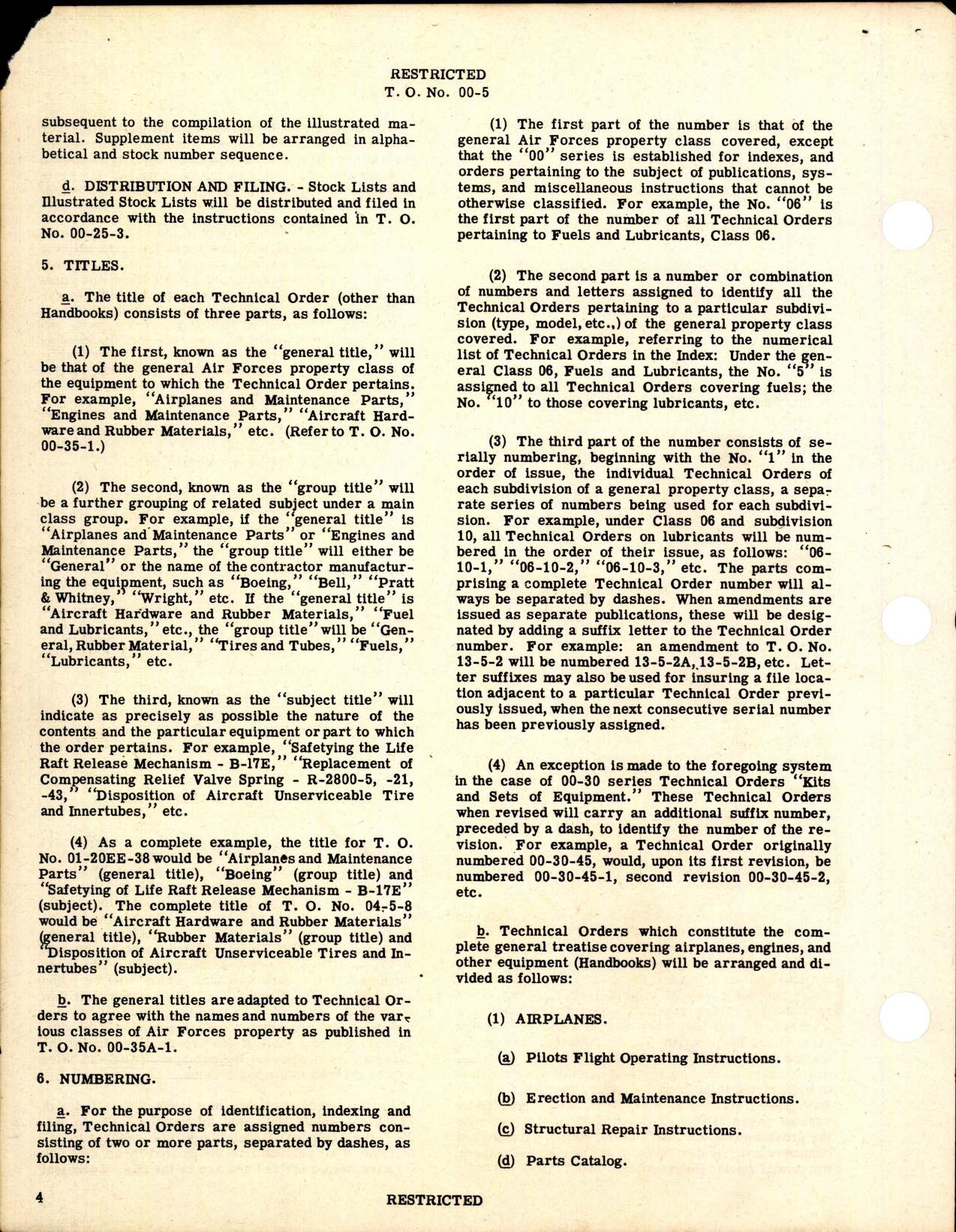 Sample page 4 from AirCorps Library document: Explanation of Technical Order and Stock List System
