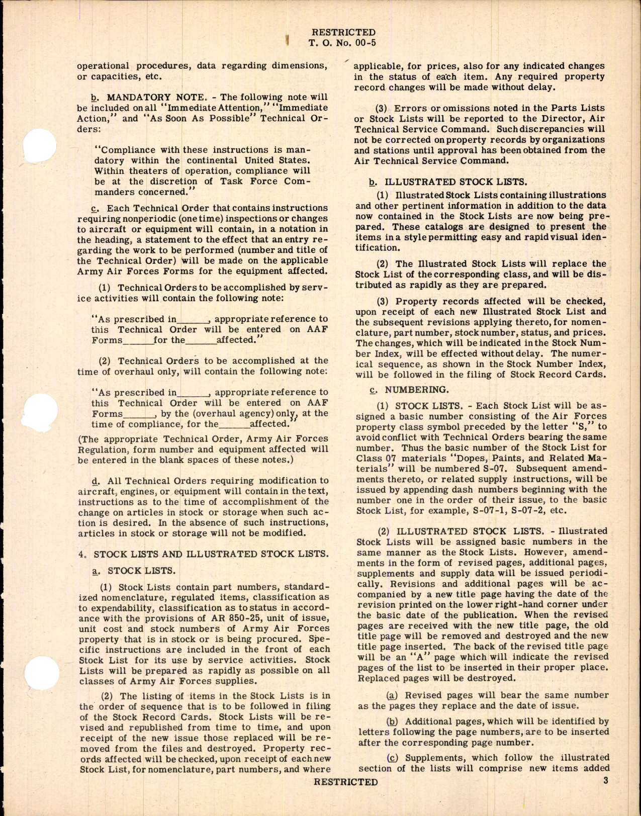 Sample page 3 from AirCorps Library document: Explanation of Technical Order & Stock List System
