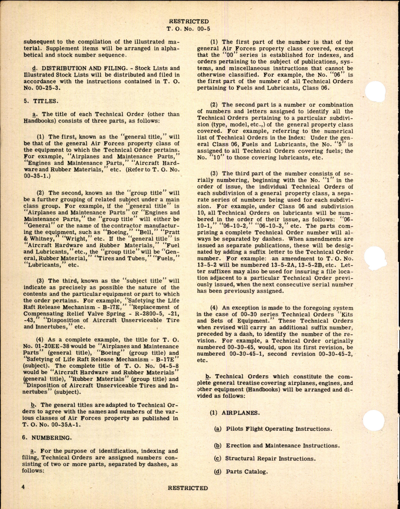 Sample page 4 from AirCorps Library document: Explanation of Technical Order & Stock List System