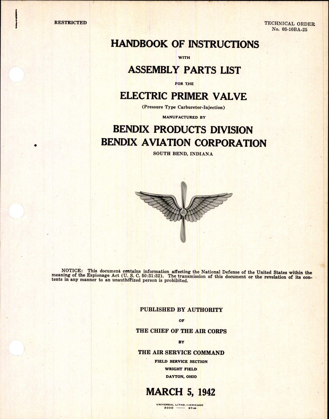 Sample page 1 from AirCorps Library document: Electric Primer Valve Pressure Type