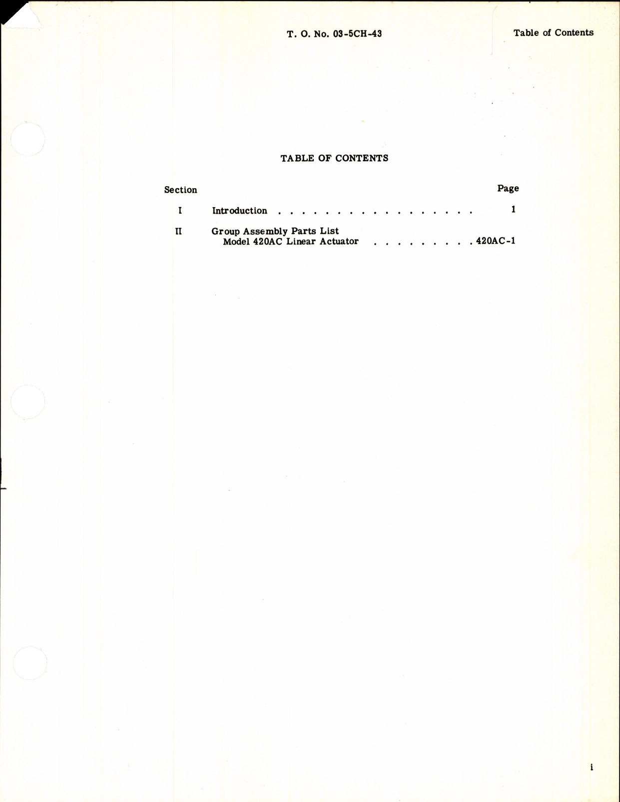 Sample page 3 from AirCorps Library document: Parts Catalog for Electrical Rotary and Linear Actuators