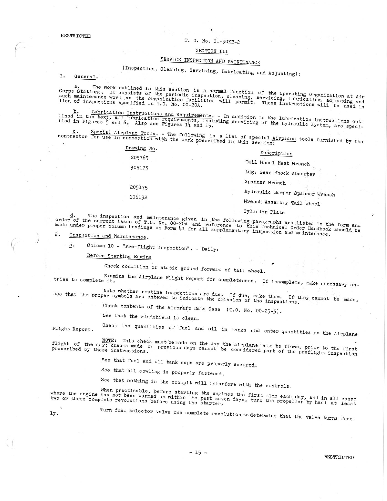 Sample page 3 from AirCorps Library document: Erection and Maintenance Instructions for AT-10