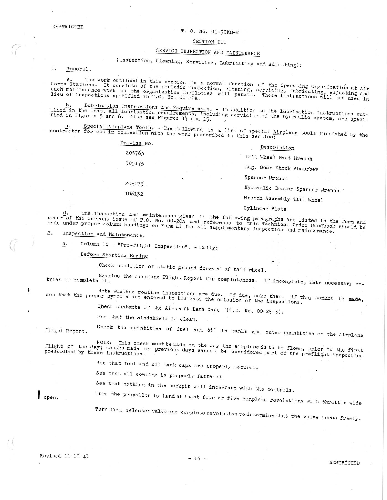 Sample page 3 from AirCorps Library document: Erection and Maintenance Instructions for AT-10