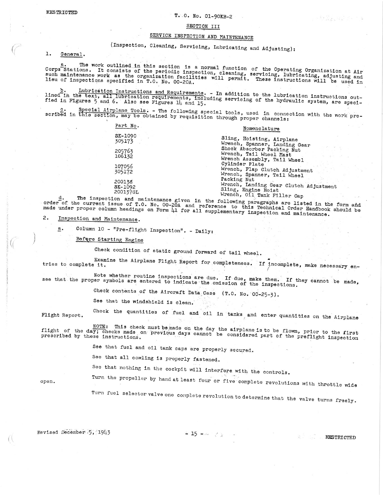 Sample page 3 from AirCorps Library document: Erection and Maintenance Instructions for AT-10
