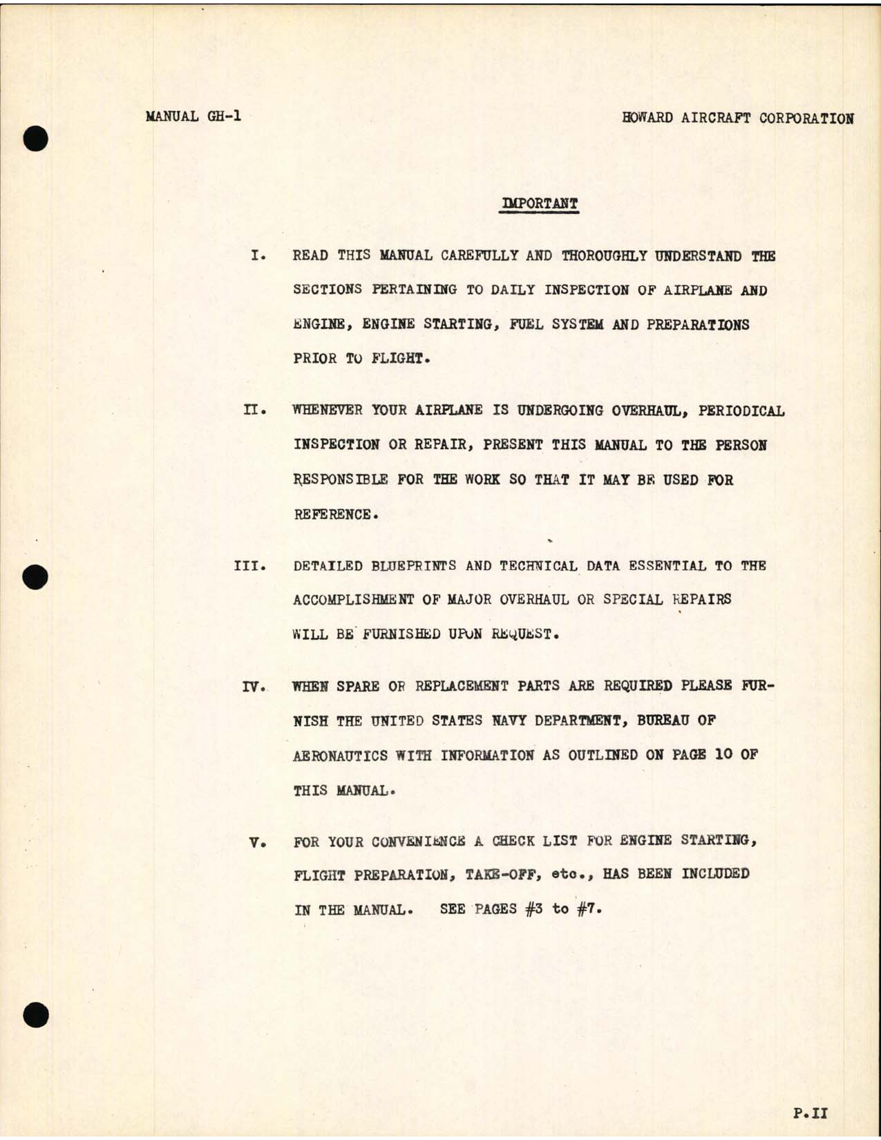 Sample page 7 from AirCorps Library document: Erection and Maintenance Manual for Model GH-1 Airplane