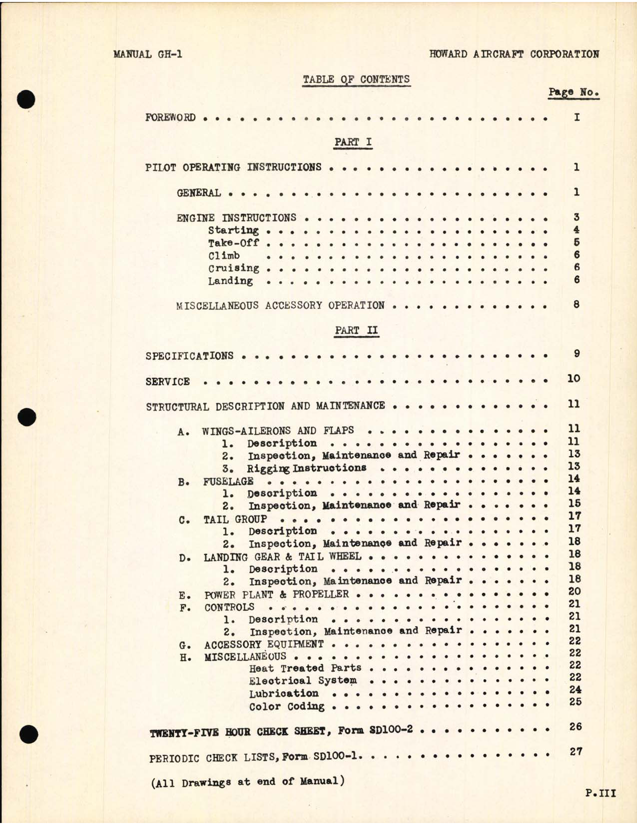Sample page 9 from AirCorps Library document: Erection and Maintenance Manual for Model GH-1 Airplane