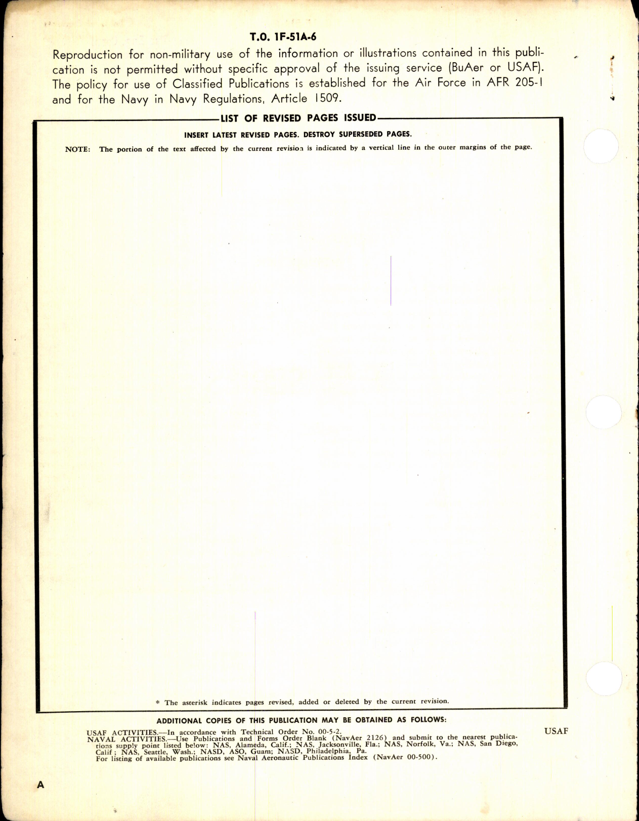 Sample page 2 from AirCorps Library document: T.O. No. 1F-51A-6, Inspection Requirements for USAF F-51 Series Aircraft, 1-July-1954