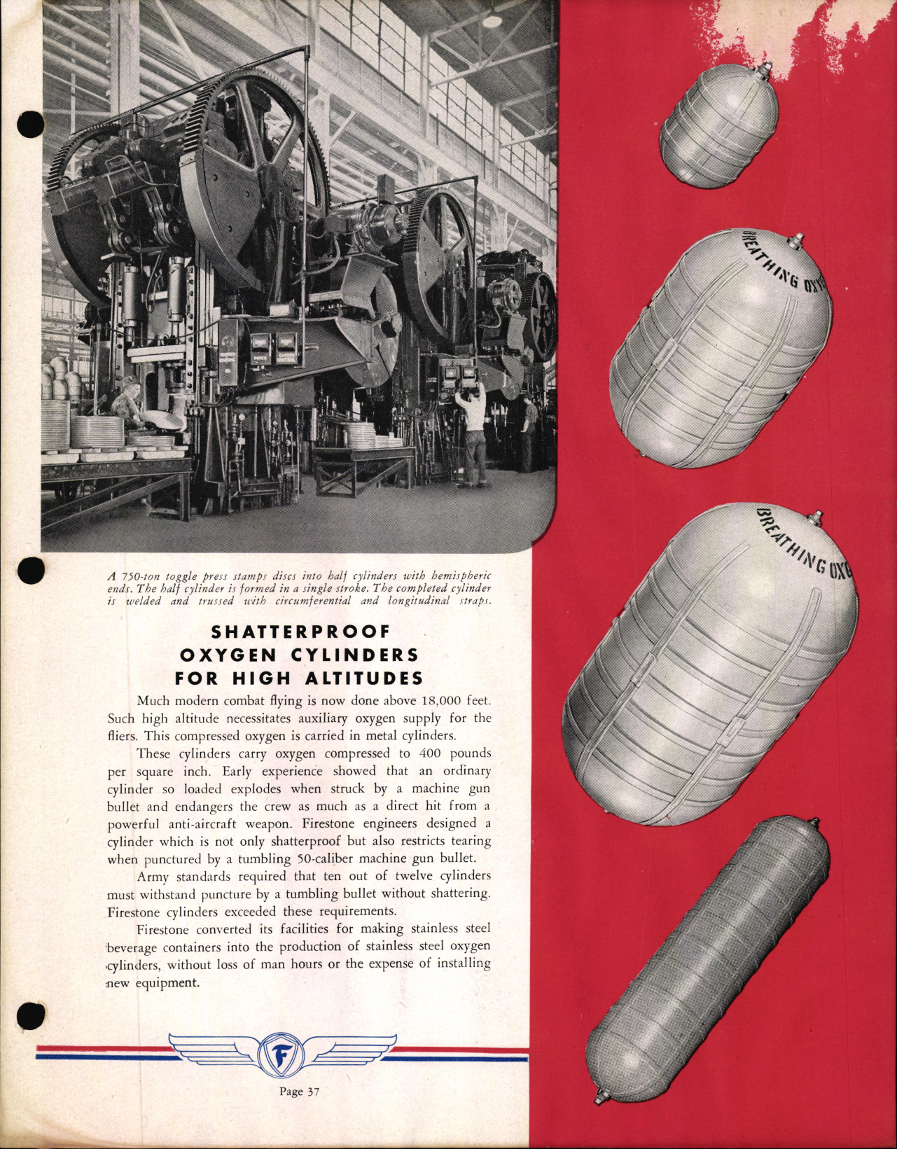 Sample page 38 from AirCorps Library document: Firestone Aircraft Engineering and Products Data Book