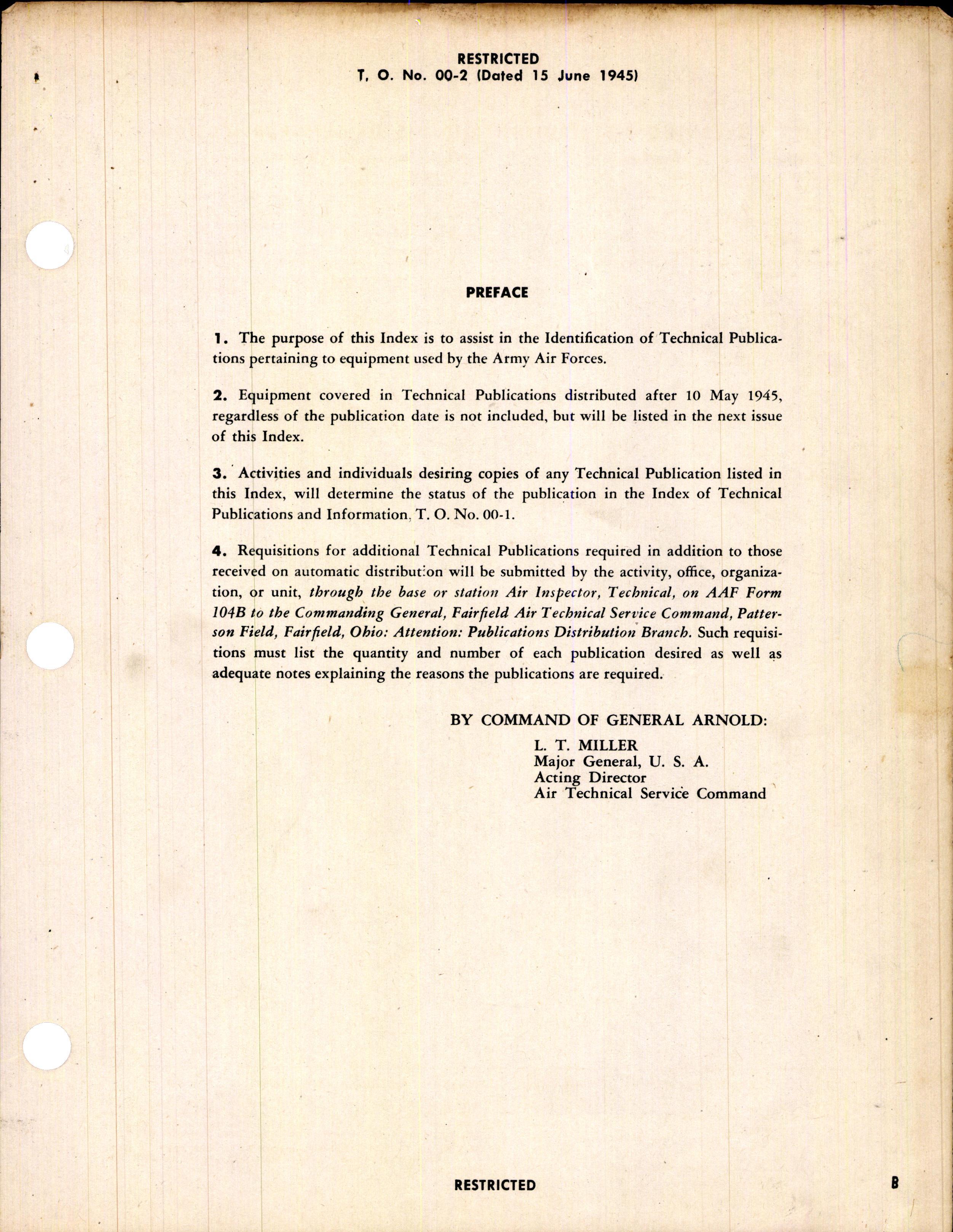 Sample page 3 from AirCorps Library document: Alphabetical index of Technical Publications