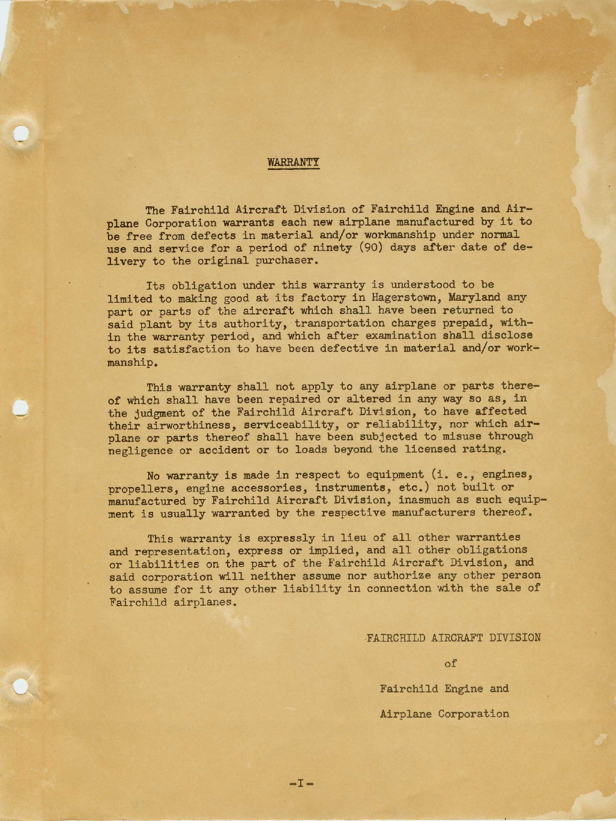 Sample page 2 from AirCorps Library document: Operation, Servicing & Overhaul of  M-26A, B Training Airplanes