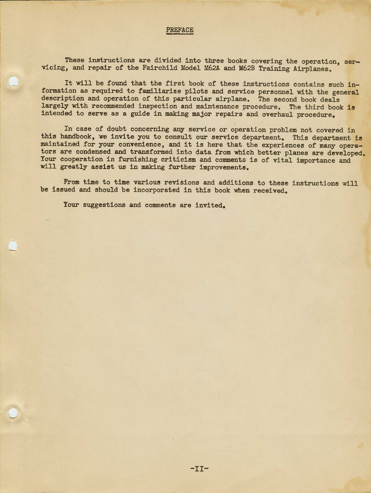 Sample page 3 from AirCorps Library document: Operation, Servicing & Overhaul of  M-26A, B Training Airplanes