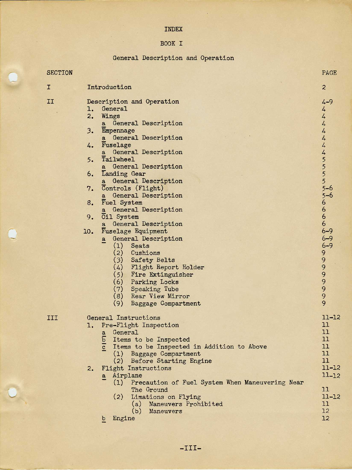 Sample page 4 from AirCorps Library document: Operation, Servicing & Overhaul of  M-26A, B Training Airplanes