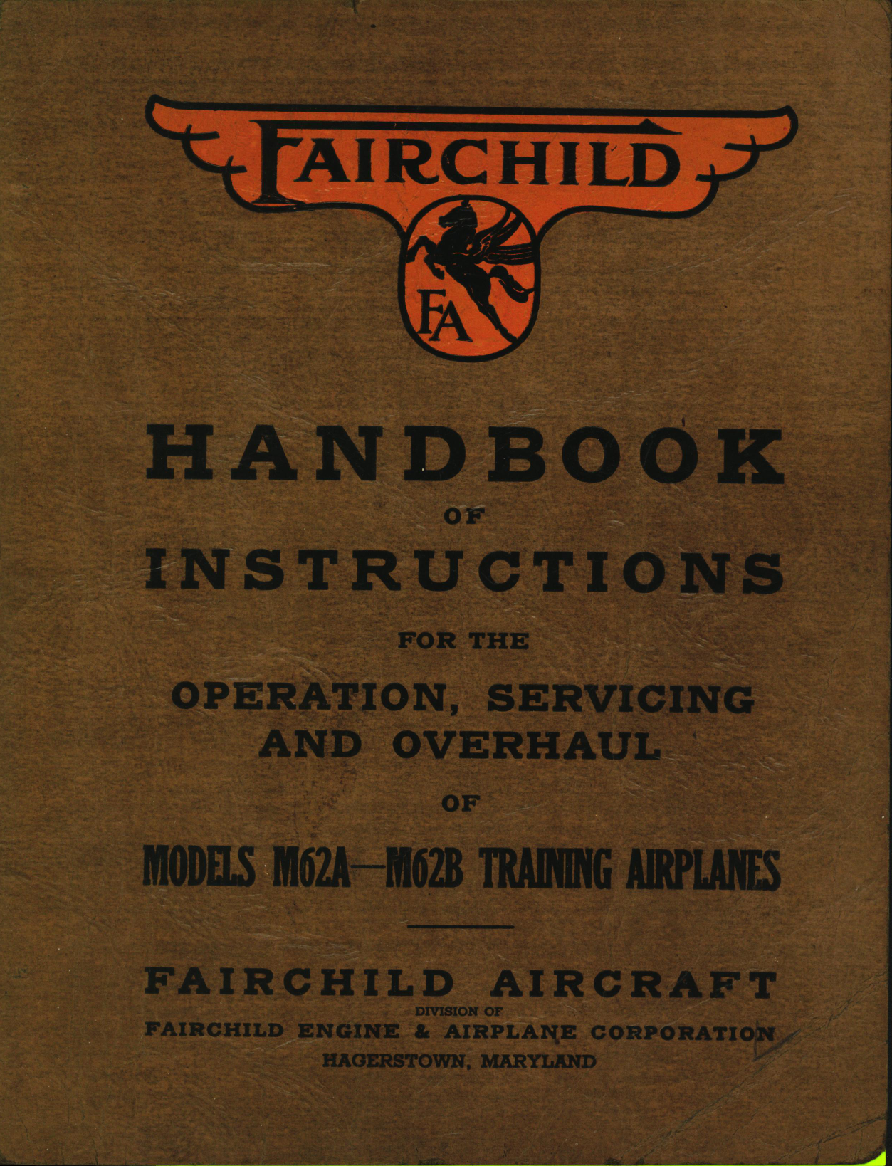 Sample page 1 from AirCorps Library document: Fairchild Operation, Service, & Inst for Models M62A & M62B