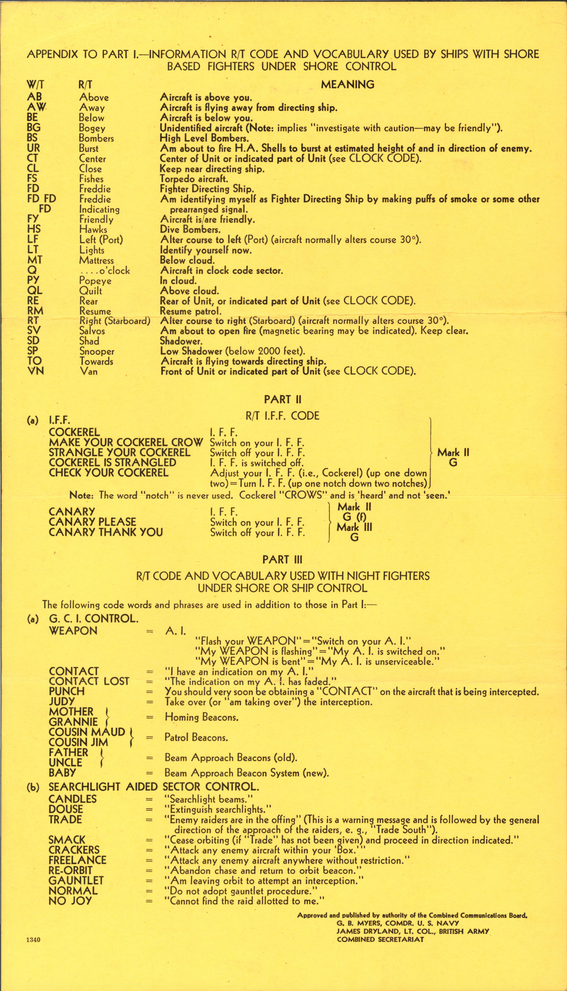 Sample page 2 from AirCorps Library document: Fighter Director Vocabulary