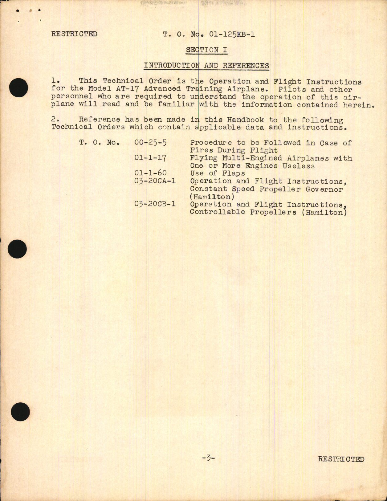 Sample page 7 from AirCorps Library document: Operation and Flight Instructions for Model AT-17 Advanced Training Airplane