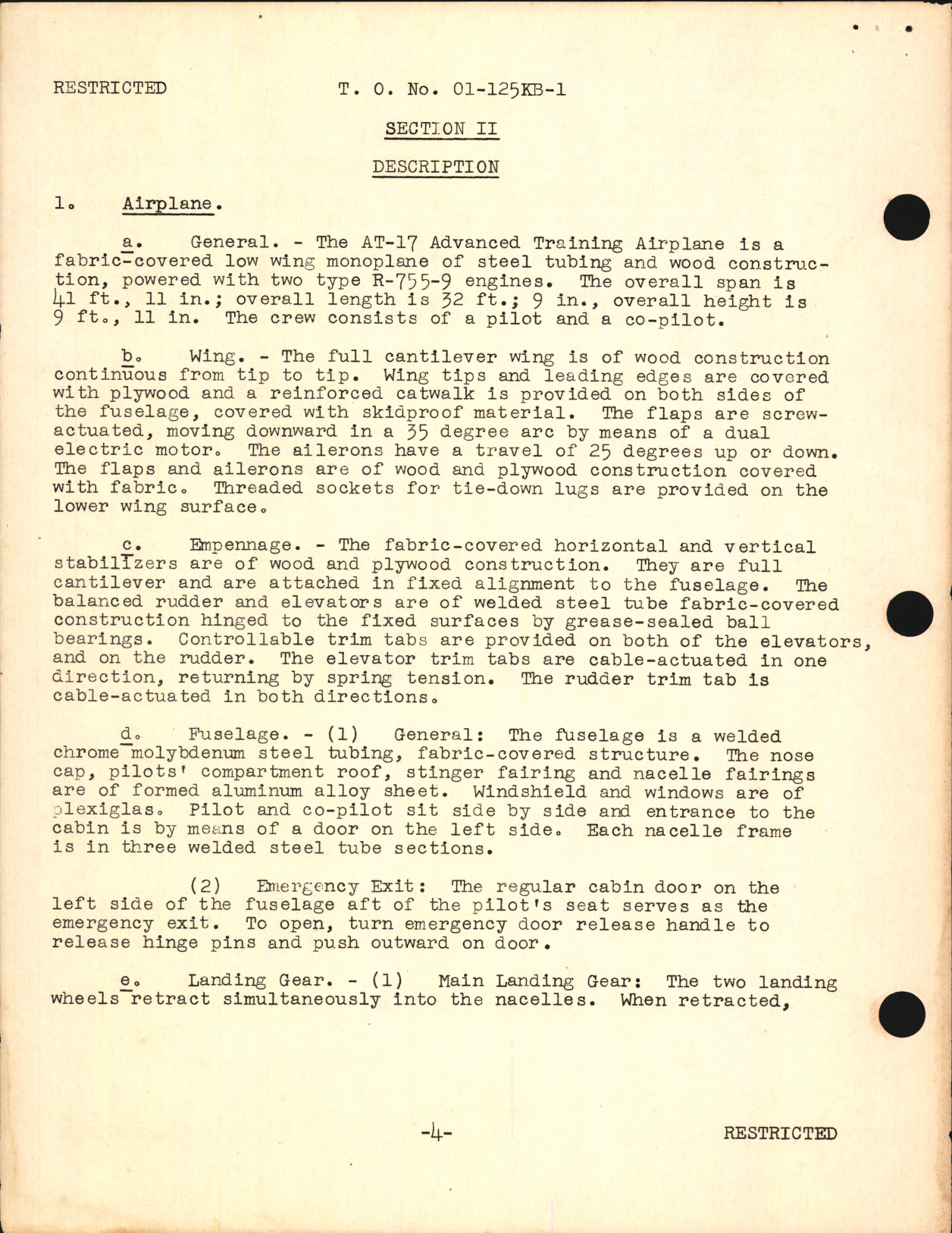 Sample page 8 from AirCorps Library document: Operation and Flight Instructions for Model AT-17 Advanced Training Airplane