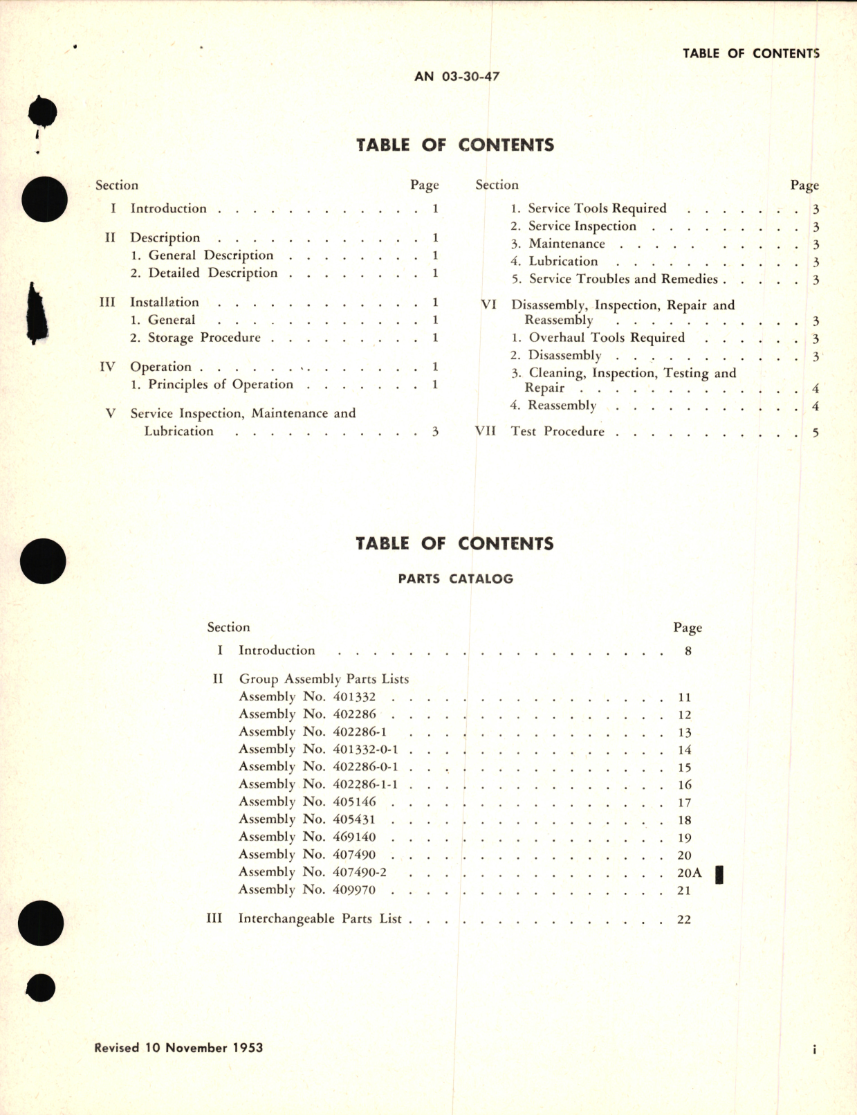 Sample page 3 from AirCorps Library document: Operation, Service, and Overhaul Instructions with Parts Catalog for Power Brake Valves 