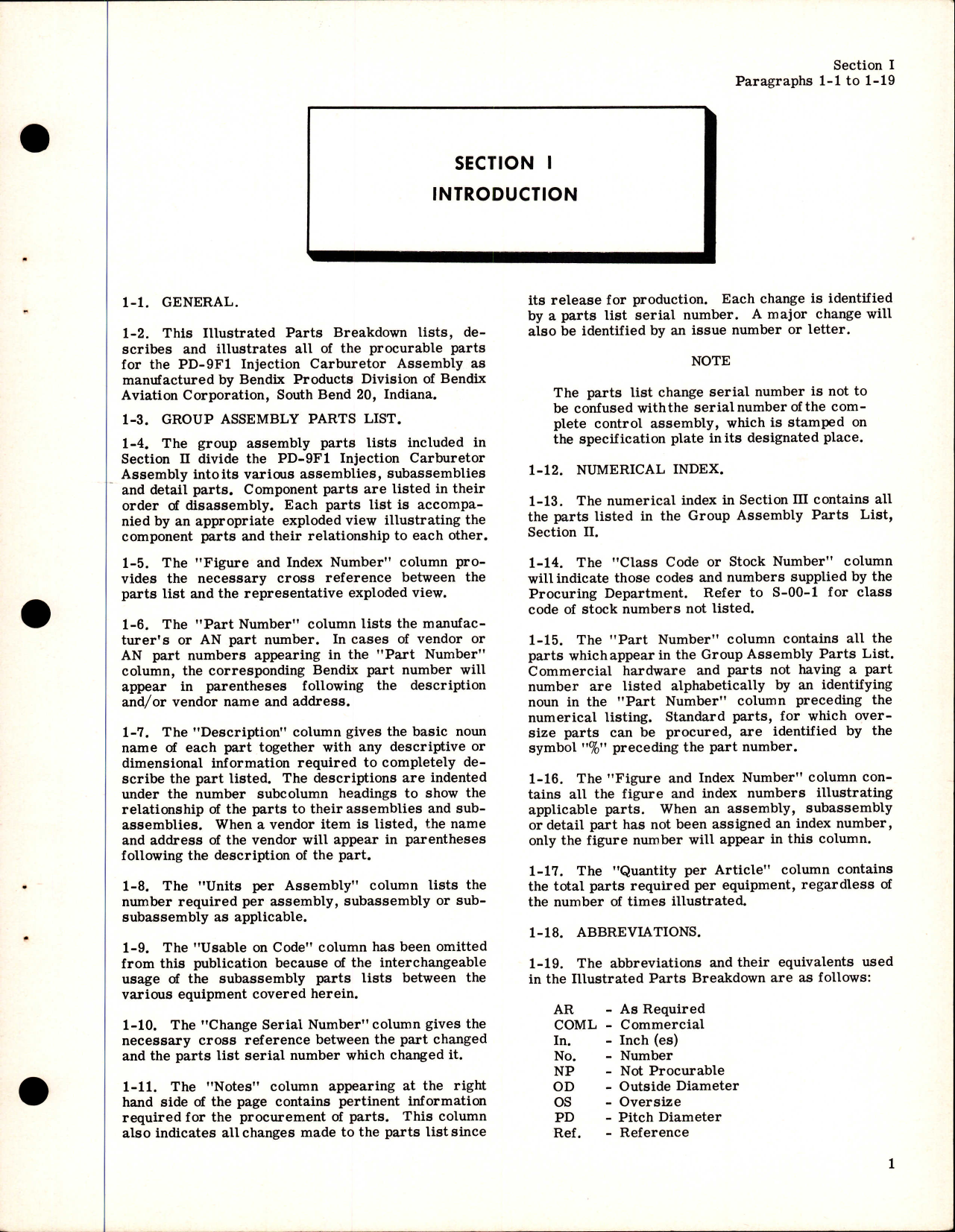 Sample page 5 from AirCorps Library document: Illustrated Parts Breakdown for Stromberg Injection Carburetor Model PD-9F1