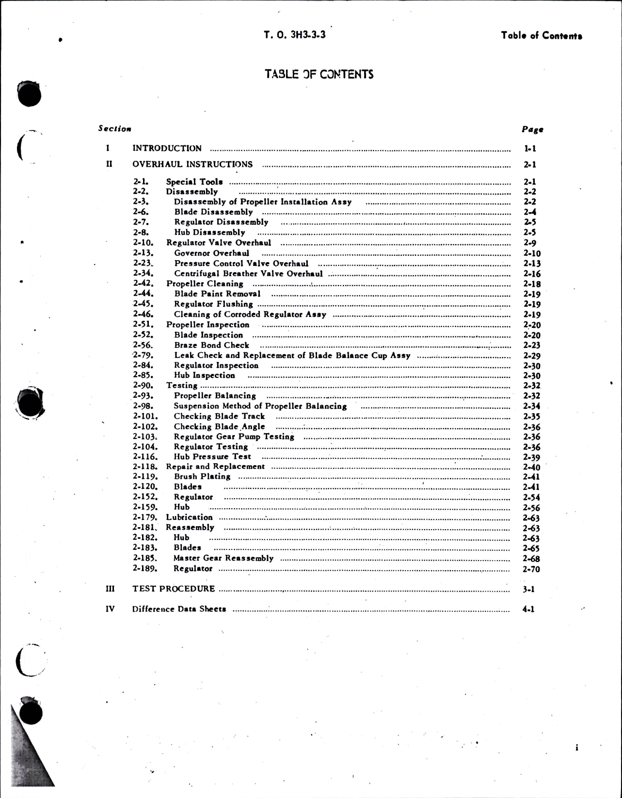 Sample page 3 from AirCorps Library document: Overhaul Instructions for Hydraulic Propeller Model A-422-E2