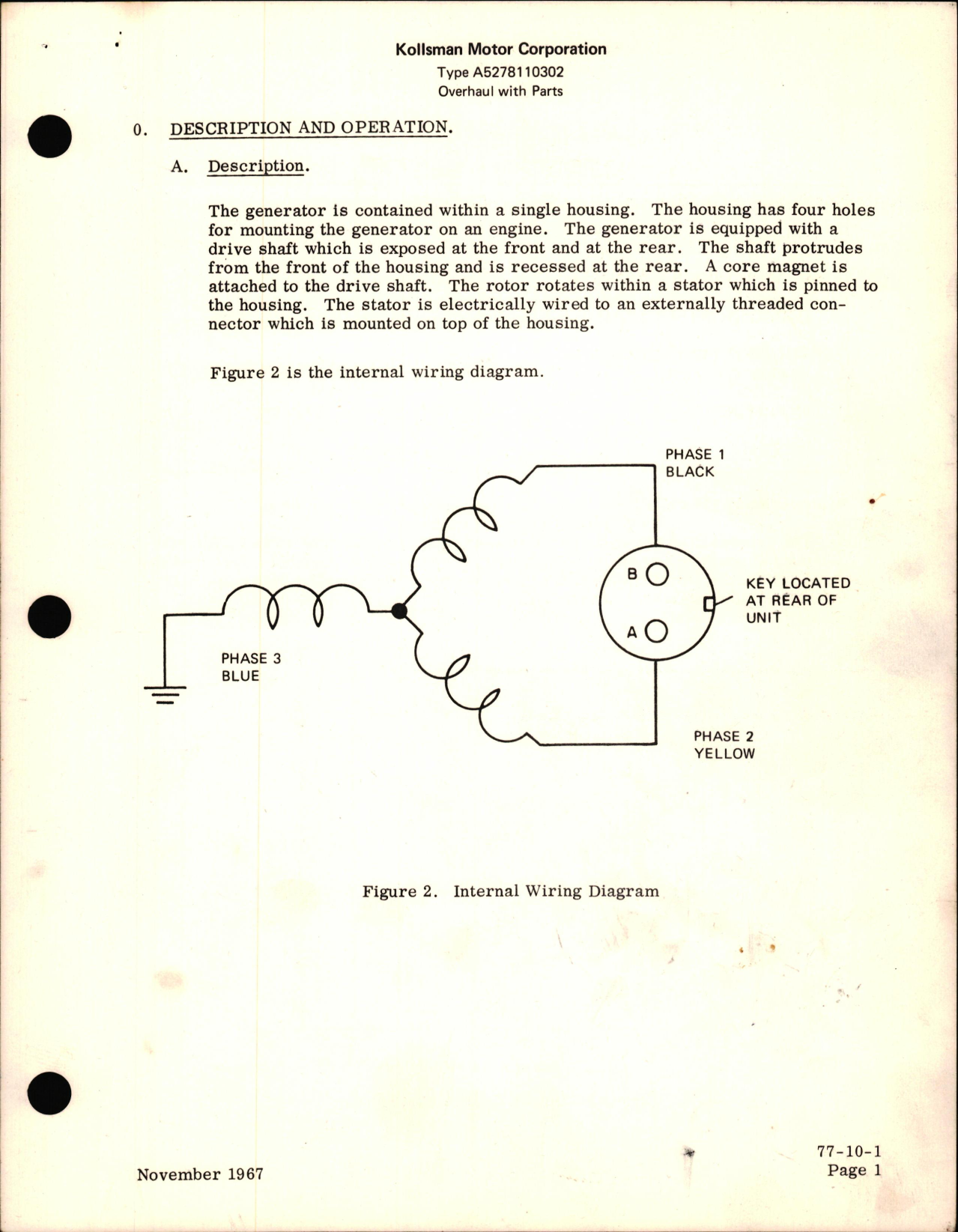 Sample page 5 from AirCorps Library document: Overhaul Instructions with Parts for Tachometer Generator - Type A5278110302 