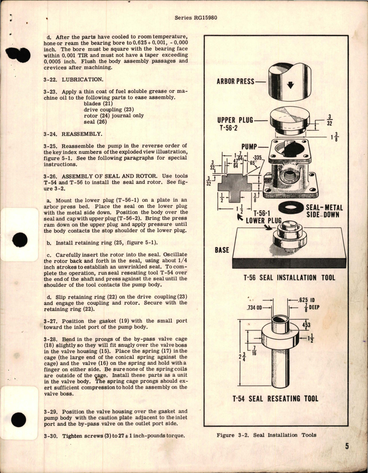 Sample page 5 from AirCorps Library document: Overhaul Instructions with Parts Breakdown for Aircraft Engine Fuel Pump - Series RG15980 