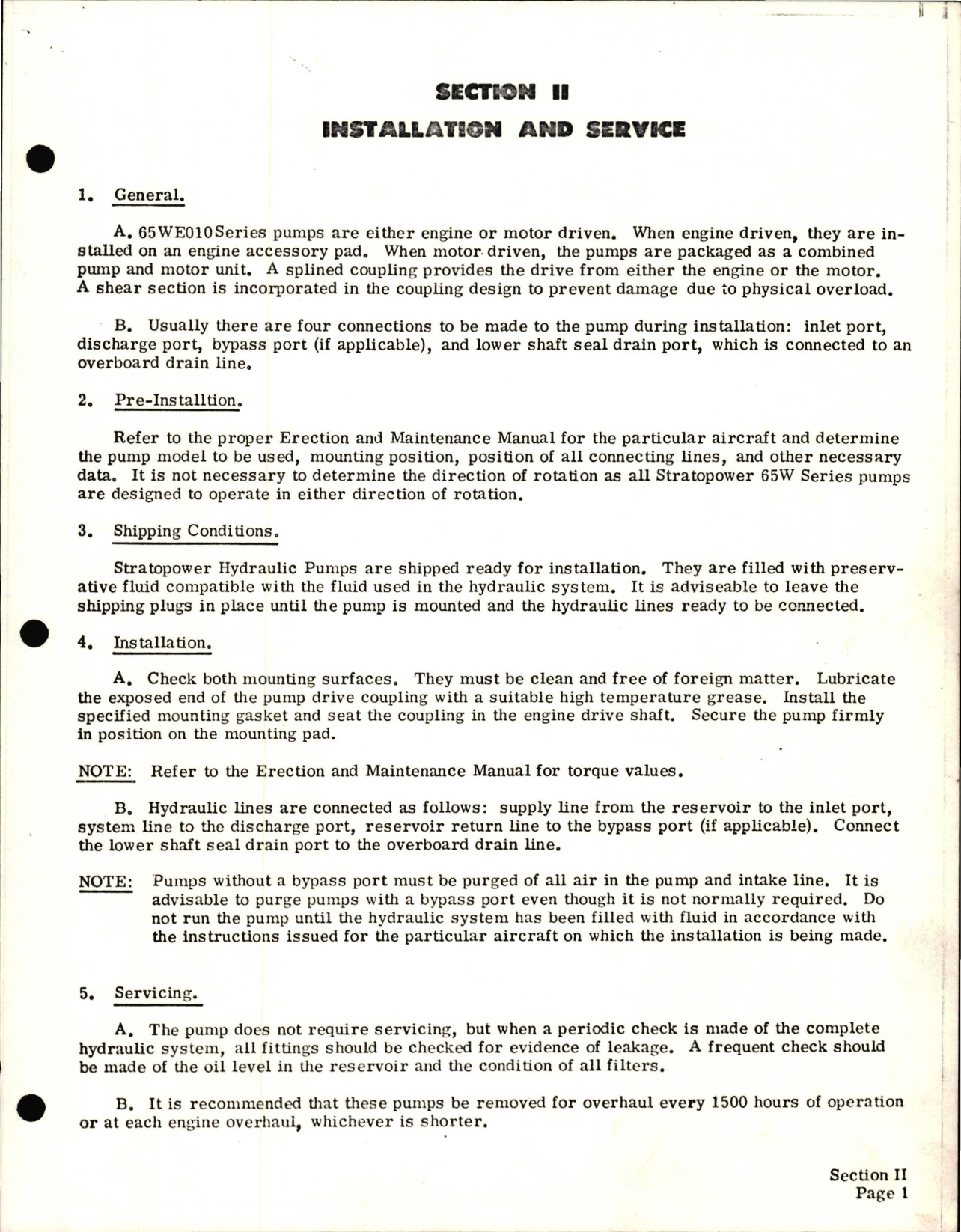 Sample page 9 from AirCorps Library document: Overhaul Instructions with Parts Breakdown for Stratopower Hydraulic Pump - 65WE010 Series 