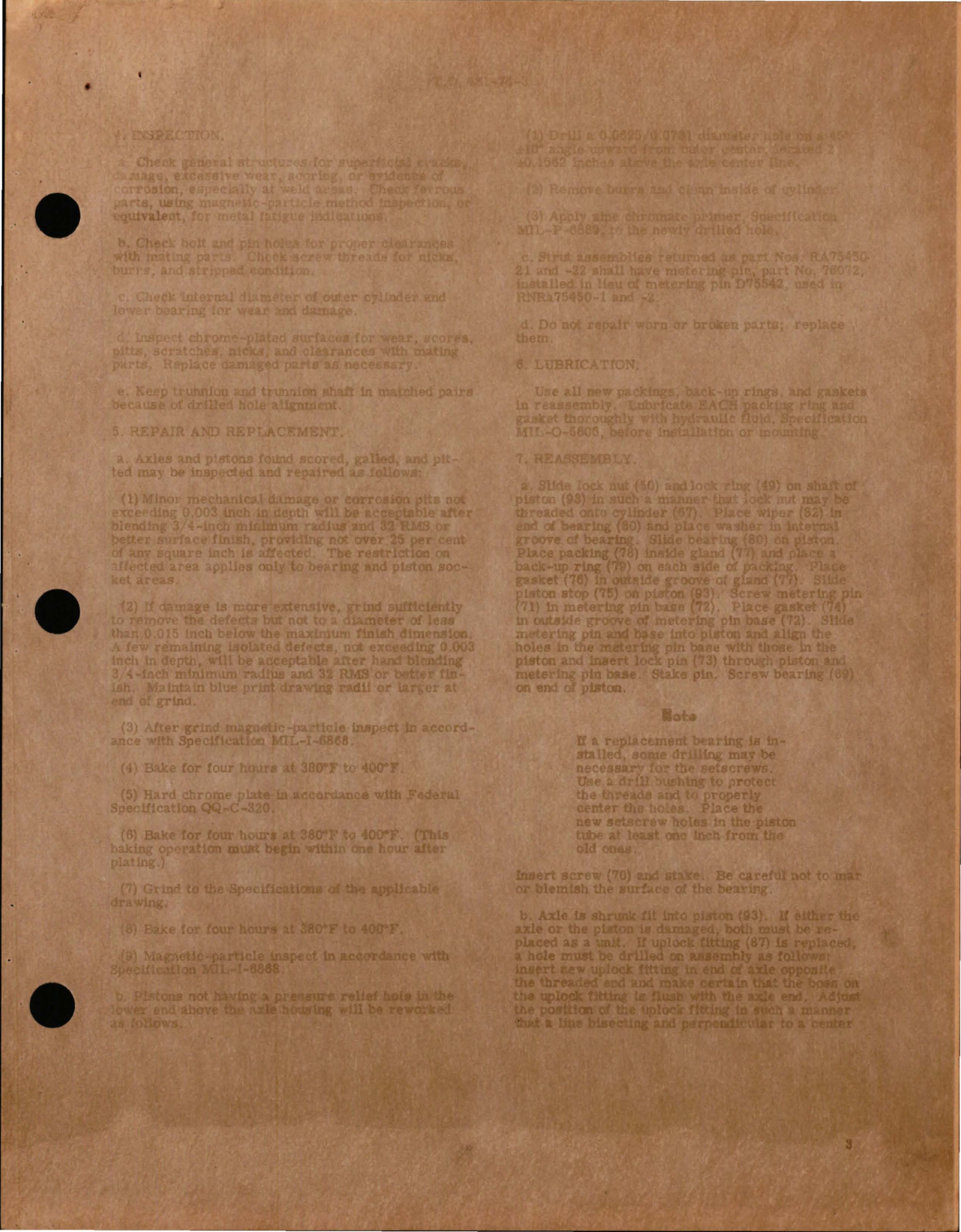 Sample page 5 from AirCorps Library document: Overhaul Instructions with Parts Breakdown for Main Landing Gear Strut Assemblies