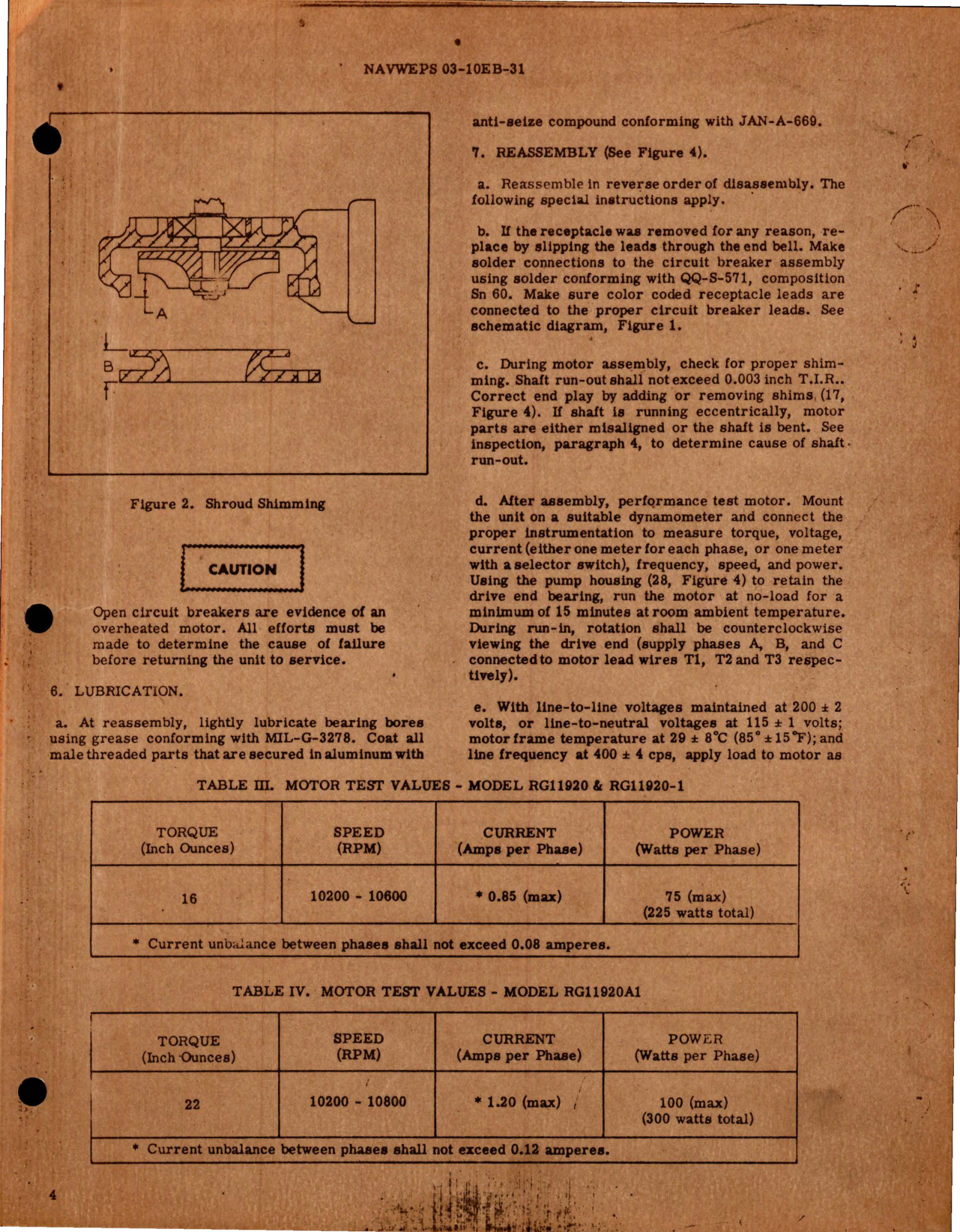 Sample page 7 from AirCorps Library document: Overhaul Instructions with Parts for Fuel Booster Pump - Models RG11920, RG11920-1, RG11920A1