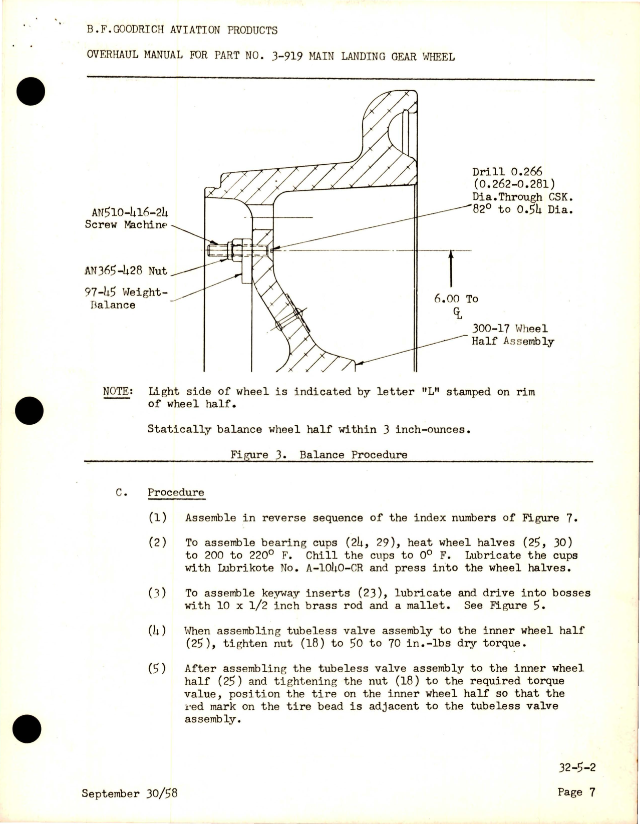Sample page 7 from AirCorps Library document: Overhaul Manual for Main Landing Gear Wheel - Part 3-919 