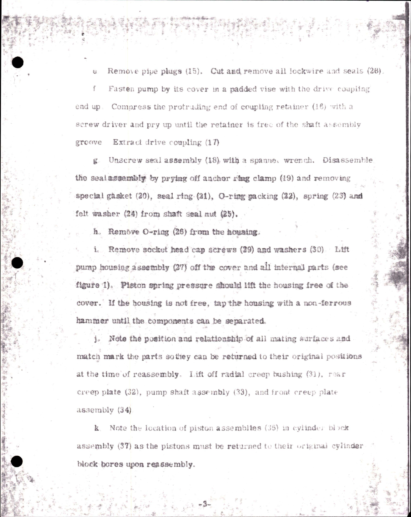 Sample page 5 from AirCorps Library document: Overhaul Instructions with Parts Breakdown for Motorized Hydraulic Pump Assembly - Part 167N100 