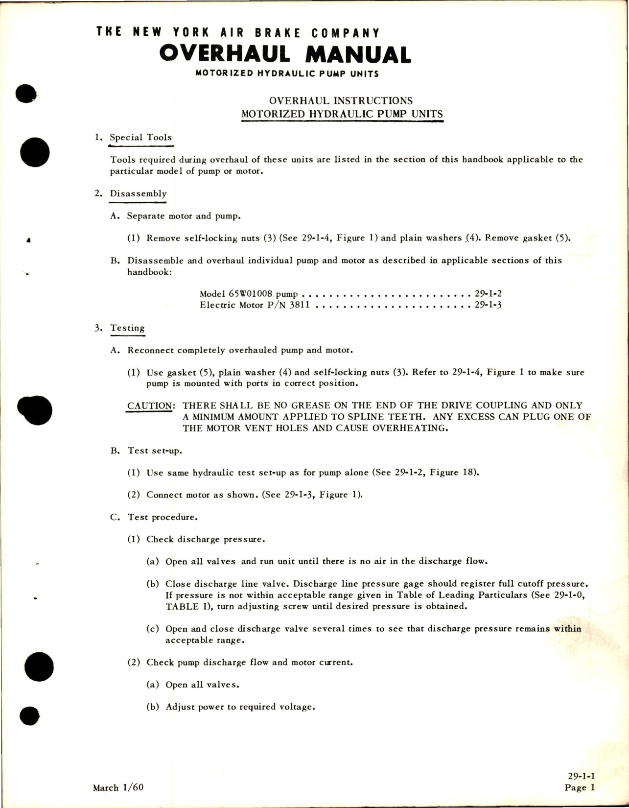 Sample page 7 from AirCorps Library document: Overhaul Manual for Stratopower Motorized Hydraulic Pumps - Models 165W01003-3 and 165W01007-2 