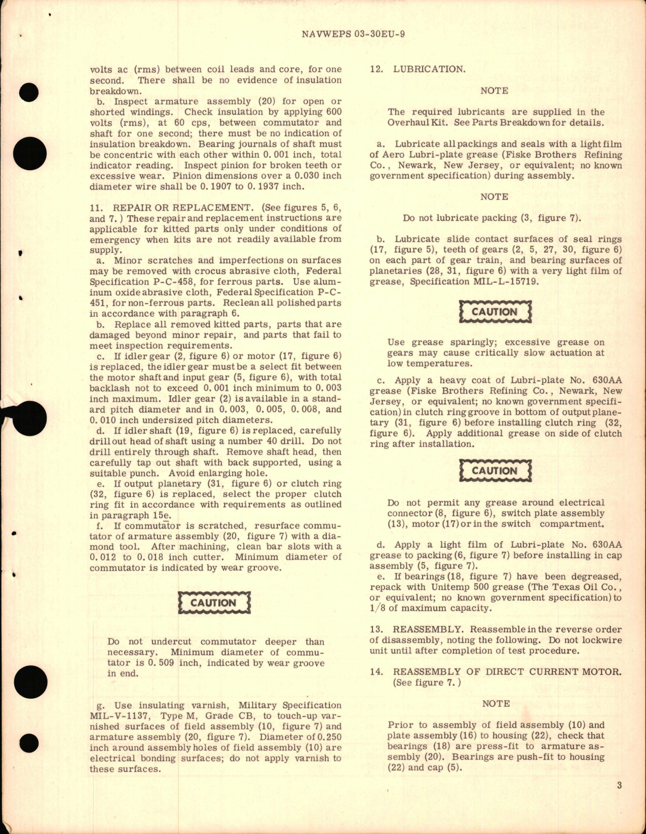 Sample page 5 from AirCorps Library document: Overhaul Instructions with Parts Breakdown for Motor Operated Gate Valve - Part AV16B1446C 