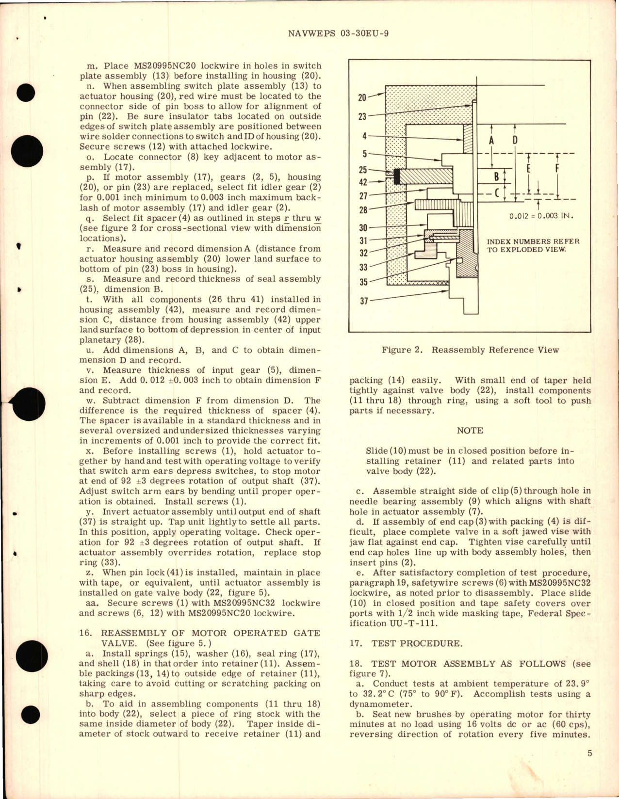 Sample page 7 from AirCorps Library document: Overhaul Instructions with Parts Breakdown for Motor Operated Gate Valve - Part AV16B1446C 