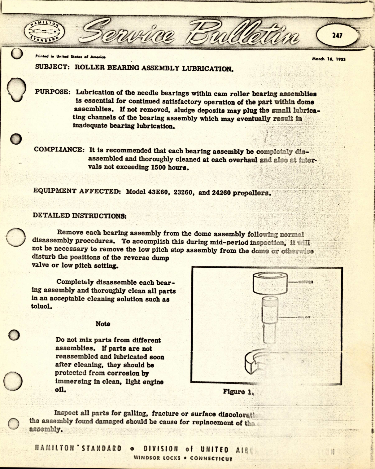 Sample page 1 from AirCorps Library document: Roller Bearing Assembly Lubrication