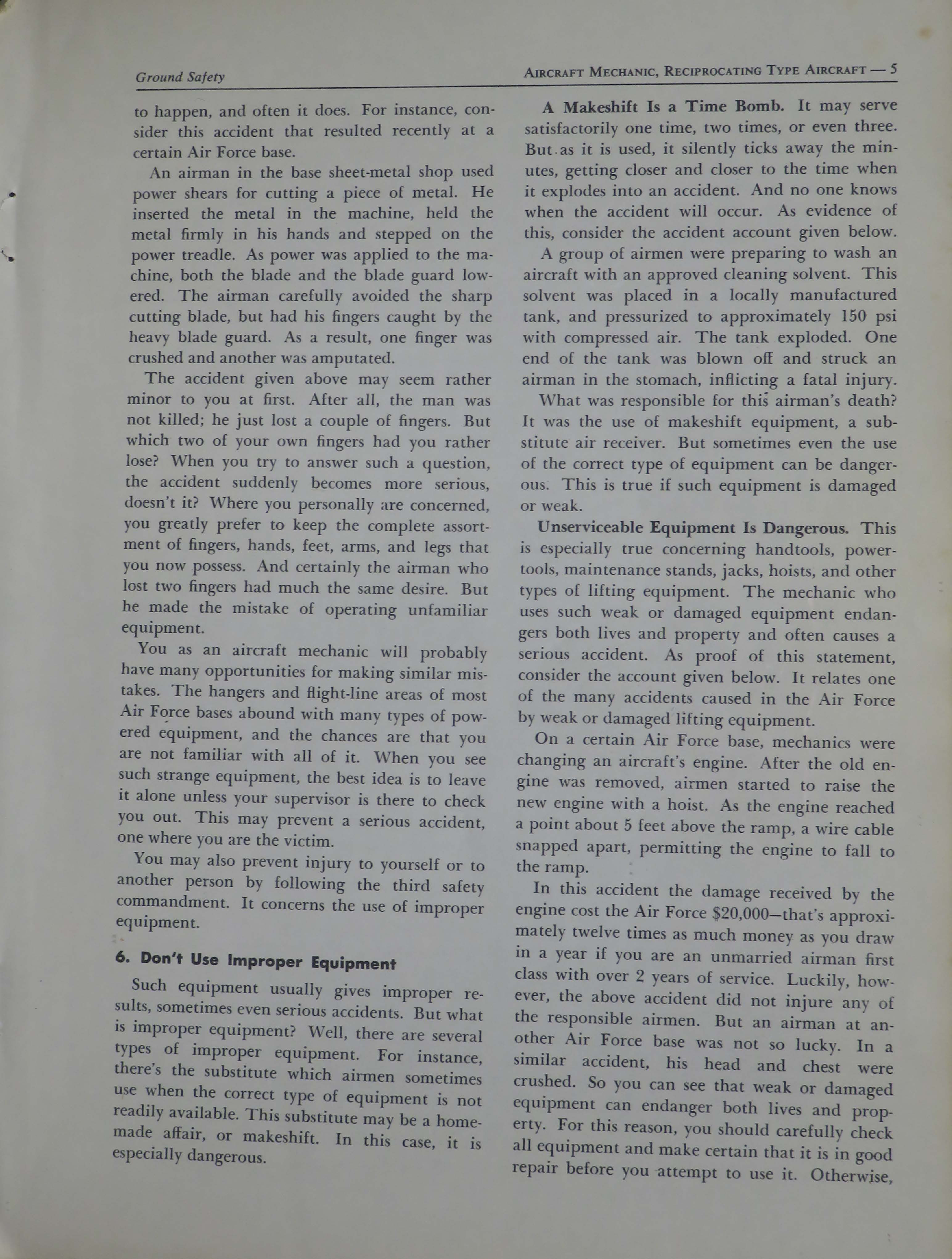 Sample page 9 from AirCorps Library document: Aircraft Mechanic, Reciprocating Type Aircraft - Vol 1 - Fundamentals of Aircraft Maintenance 