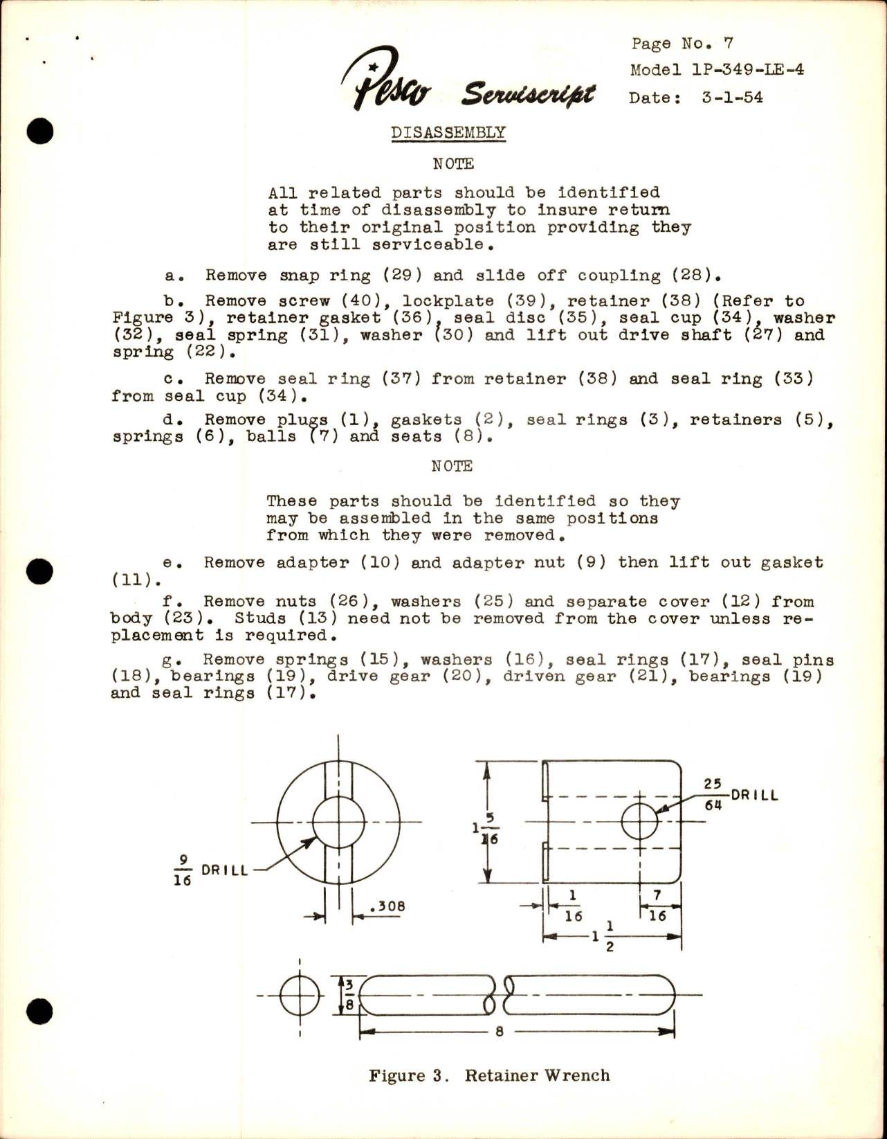Sample page 7 from AirCorps Library document: Maintenance, Overhaul Instructions, and Test Procedures with Parts List for Hydraulic Gear Pump - Model 1P-349-LE-4 