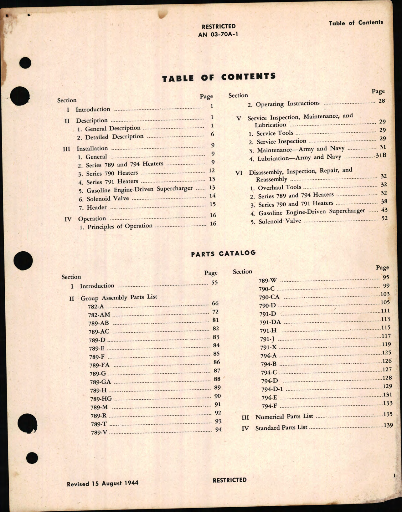 Sample page 5 from AirCorps Library document: Handbook of Instructions with Parts Catalog for Heaters
