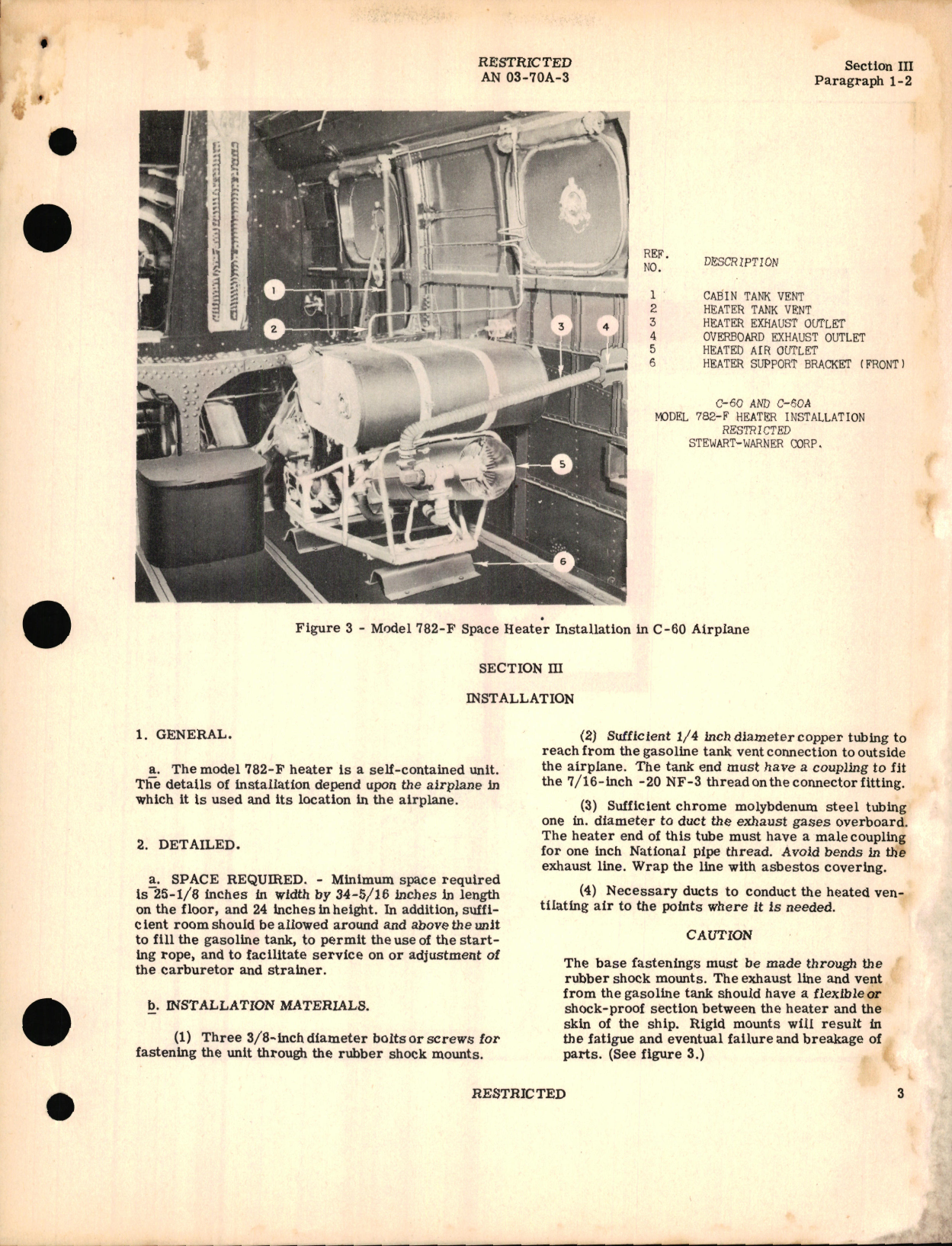 Sample page 9 from AirCorps Library document: Handbook of Instructions with Parts Catalog for Model 782-F Auxiliary Space Heater
