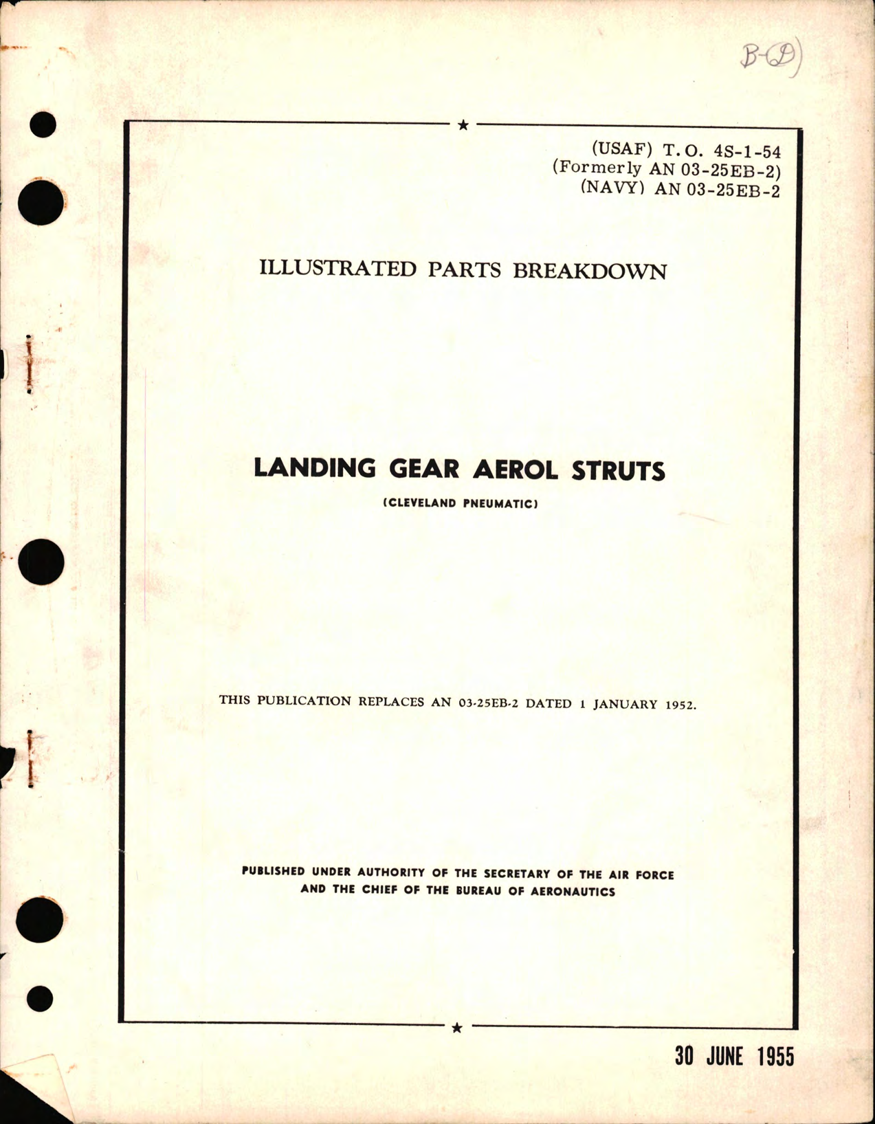 Sample page 1 from AirCorps Library document: Illustrated Parts Breakdown for Landing Gear Aerol Struts