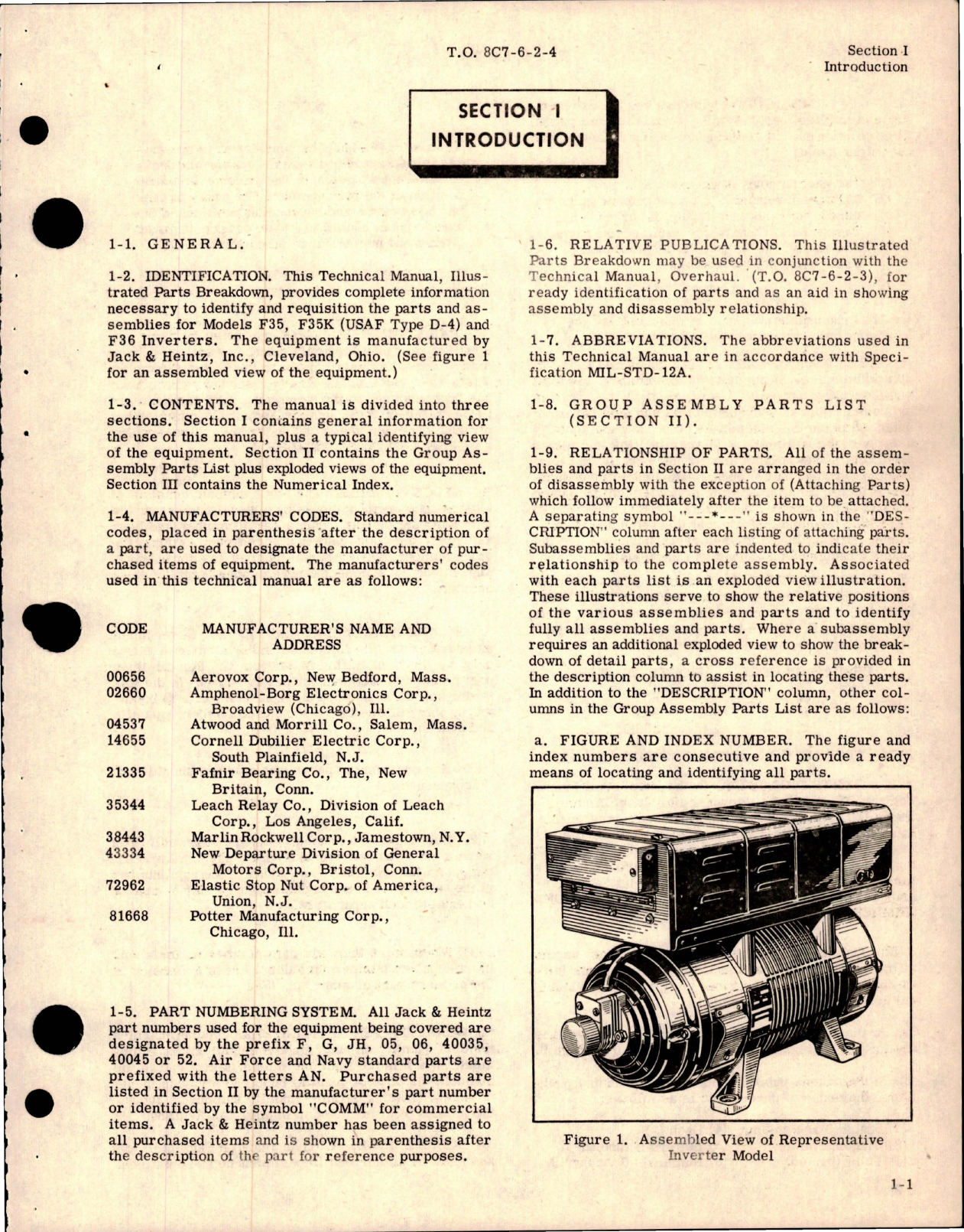 Sample page 5 from AirCorps Library document: Illustrated Parts Breakdown for Inverters - Type D-4 - Models F35, F35K and F36 