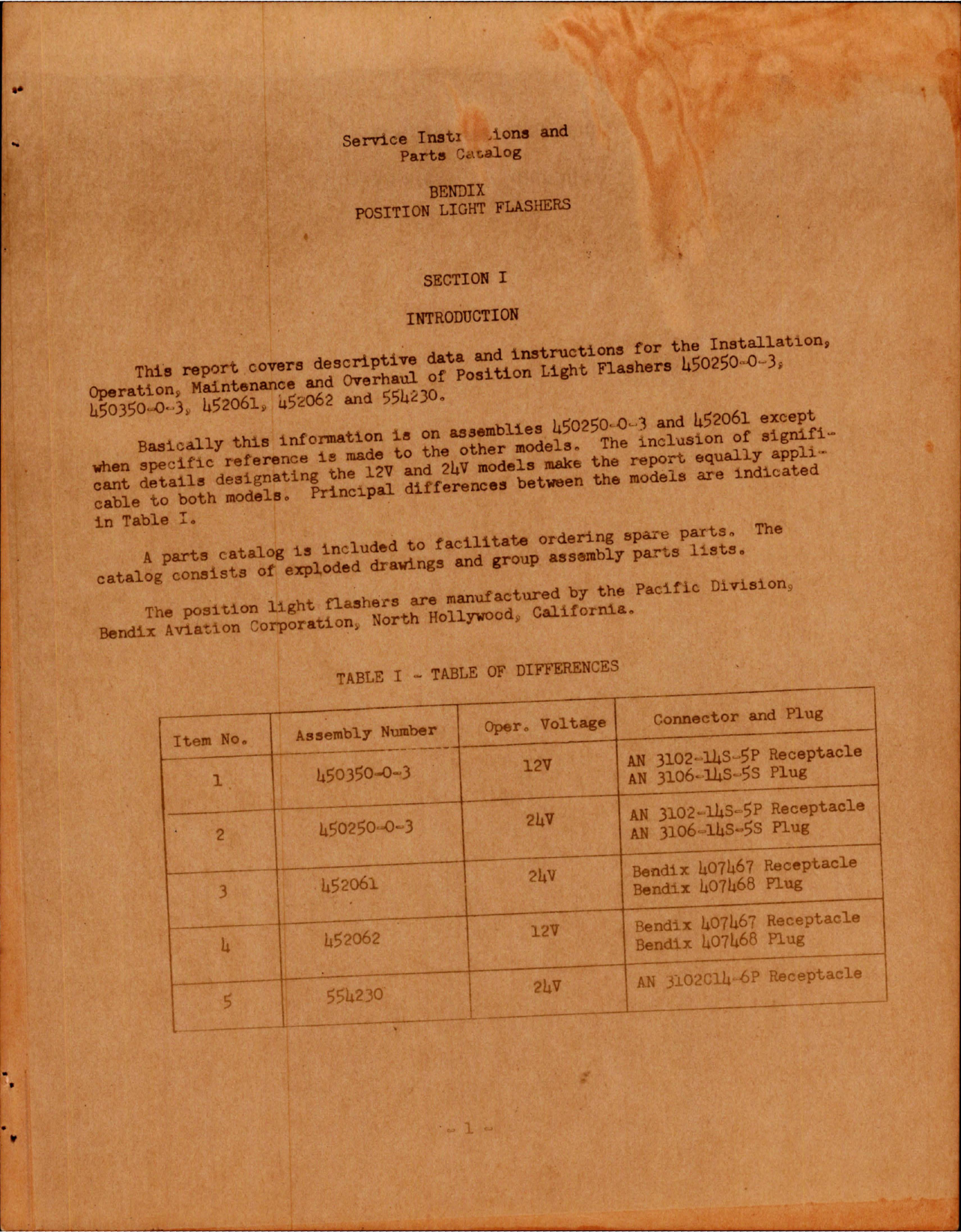 Sample page 9 from AirCorps Library document: Service Instructions with Parts Catalog for Bendix Position Light Flashers