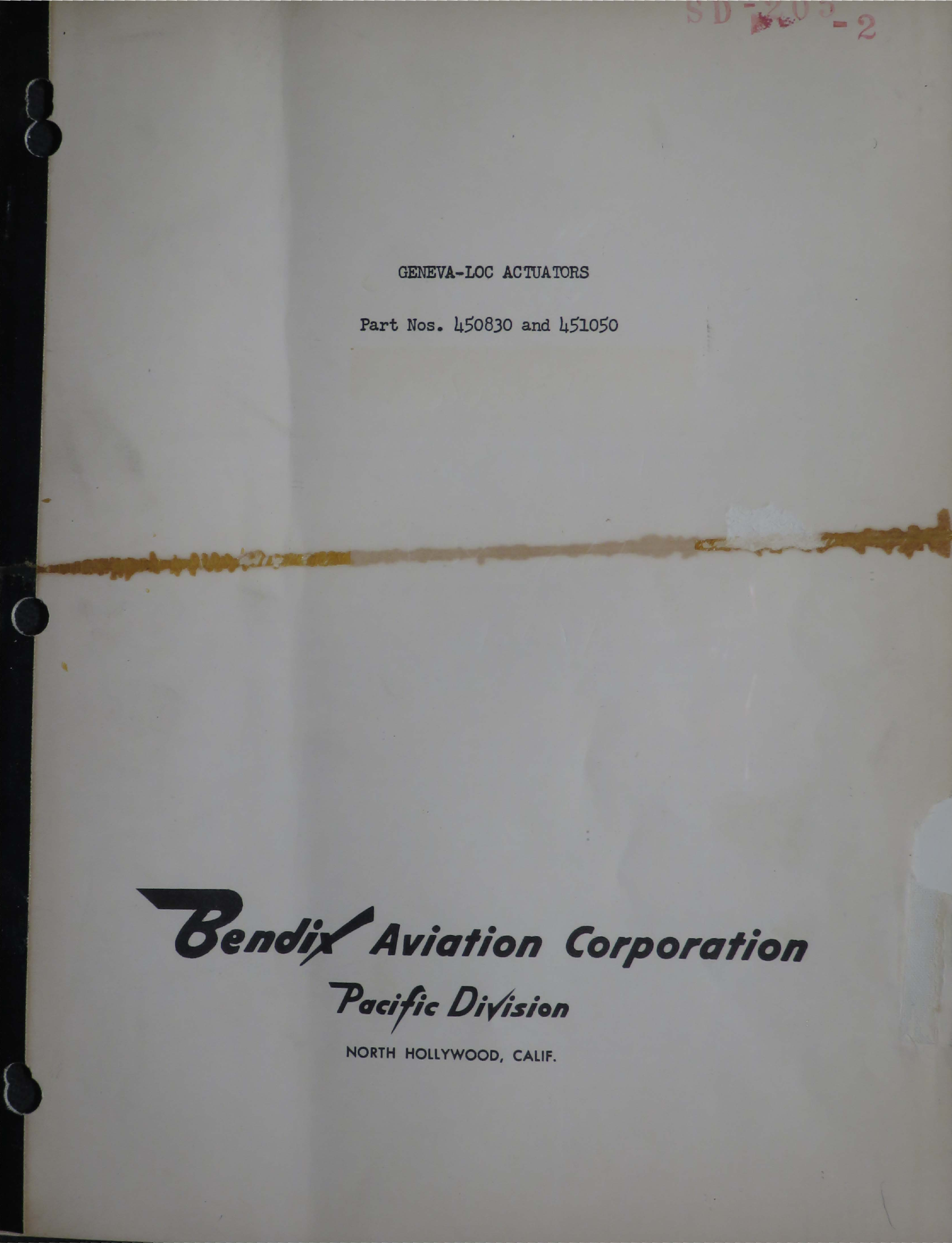 Sample page 1 from AirCorps Library document: Geneva-Loc Actuators - Parts 450830 and 451050 