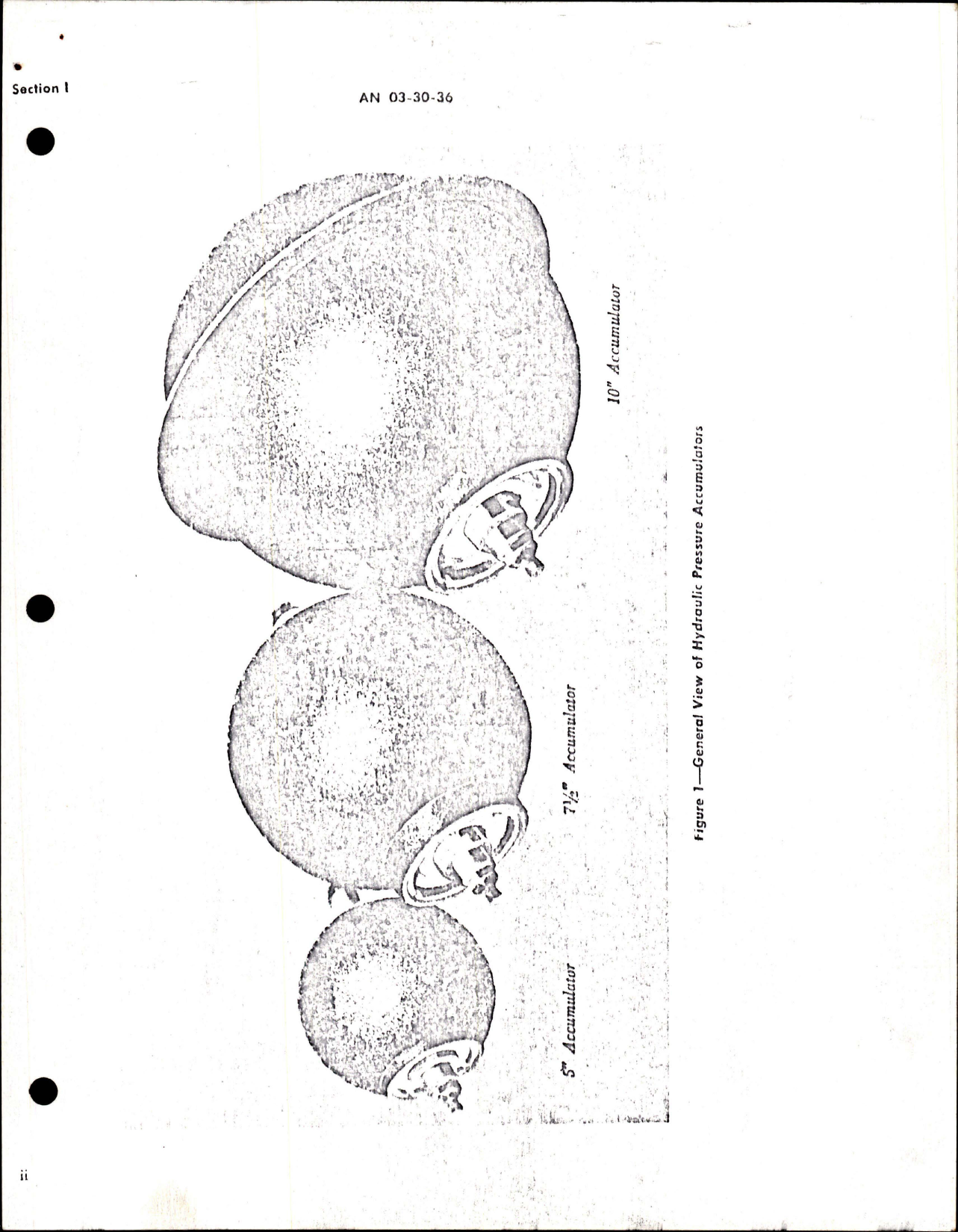 Sample page 5 from AirCorps Library document: Operation, Service, Overhaul with Parts for Hydraulic Pressure Accumulators - 5, 7 1/2 and 10 inch 