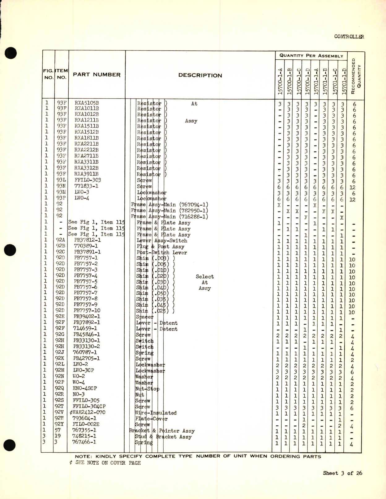 Sample page 5 from AirCorps Library document: Eclipse-Pioneer Service Parts List for Instrument Parts Catalog Automatic Pilot -Controller Types 15700, 15701, and 15711