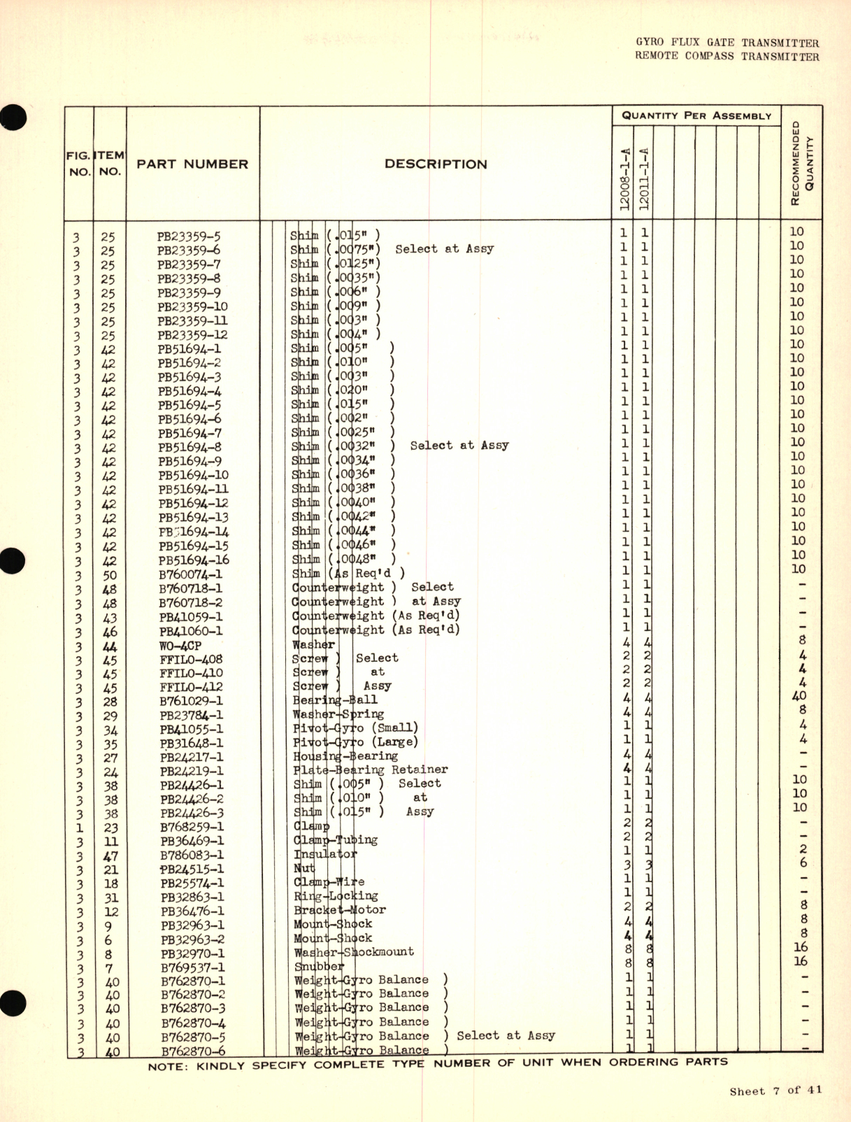 Sample page 9 from AirCorps Library document: Eclipse-Pioneer, Service Parts List for Instrument Parts Catalog Automatic Pilot