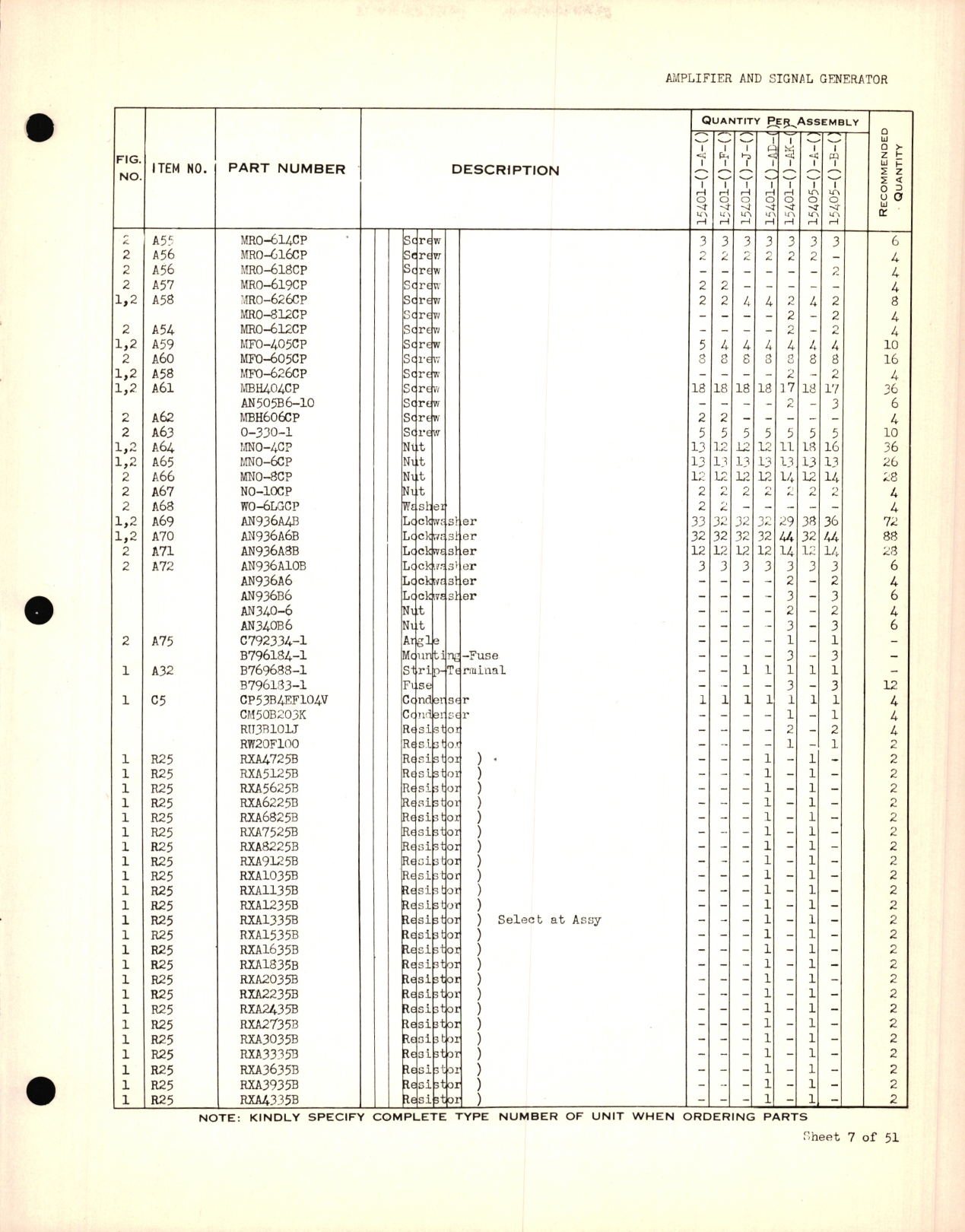 Sample page 7 from AirCorps Library document: Eclipse-Pioneer Service Parts list for Instrument Parts Catalog Automatic Pilot