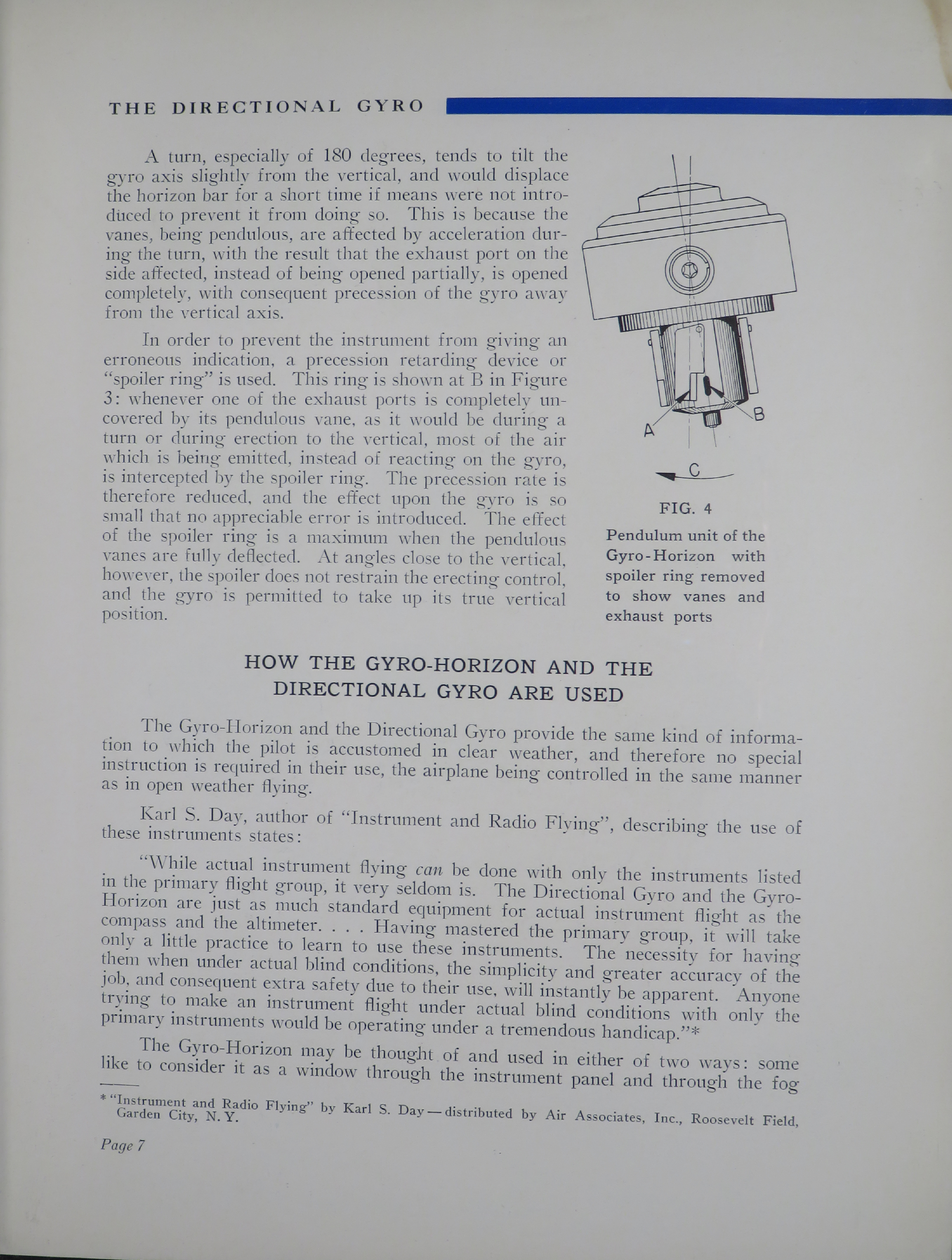 Sample page 9 from AirCorps Library document: The Sperry Gyro-Horizon and the Directional Gyro