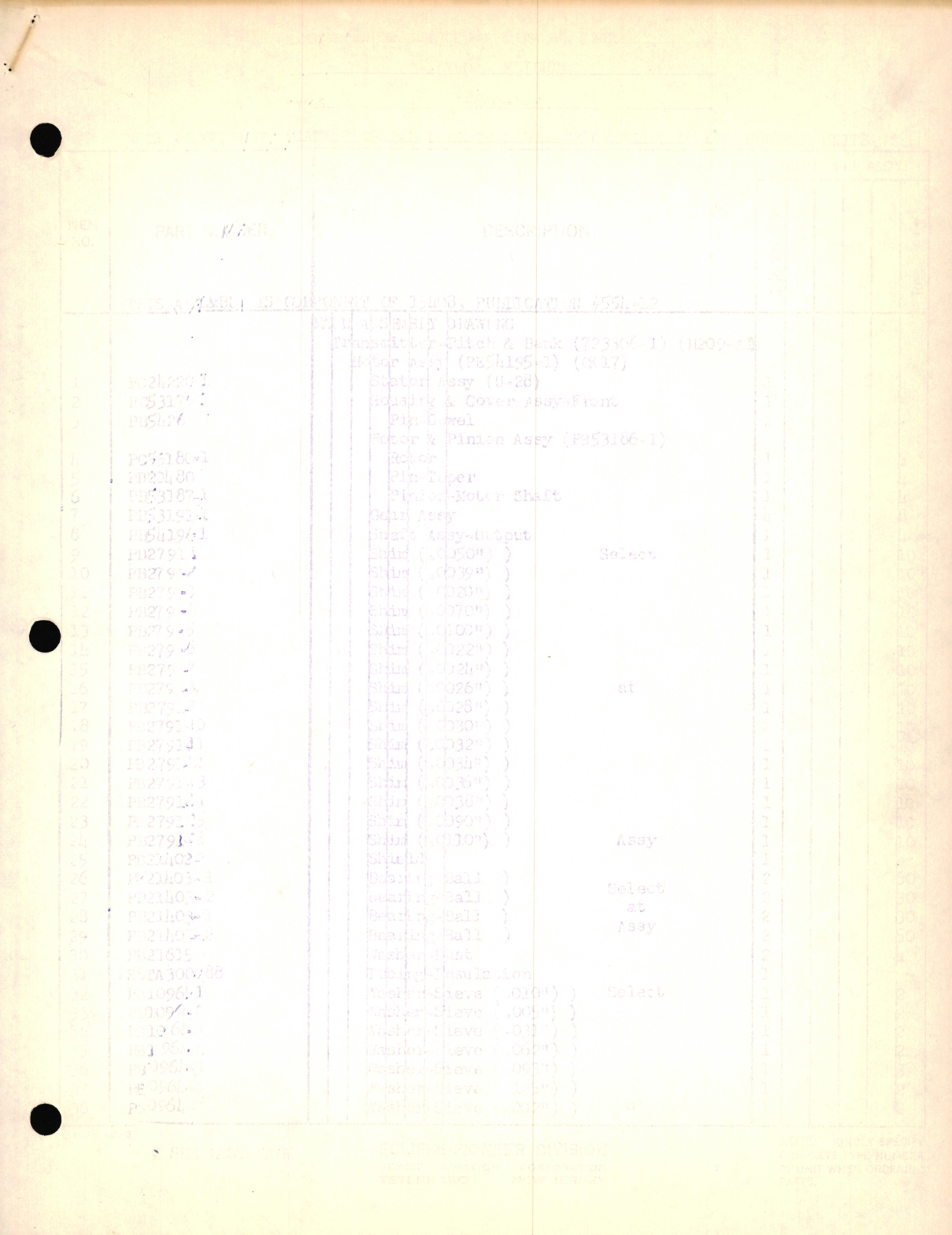 Sample page 1 from AirCorps Library document: Eclipse-Pioneer Service Parts List for Gyro-Flight